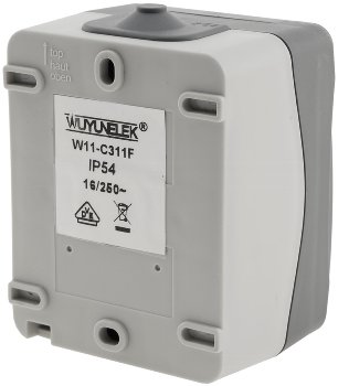 NUQUI Feuchtraum Steckdose / IP54, Aufputz, 250V~/ 16A
