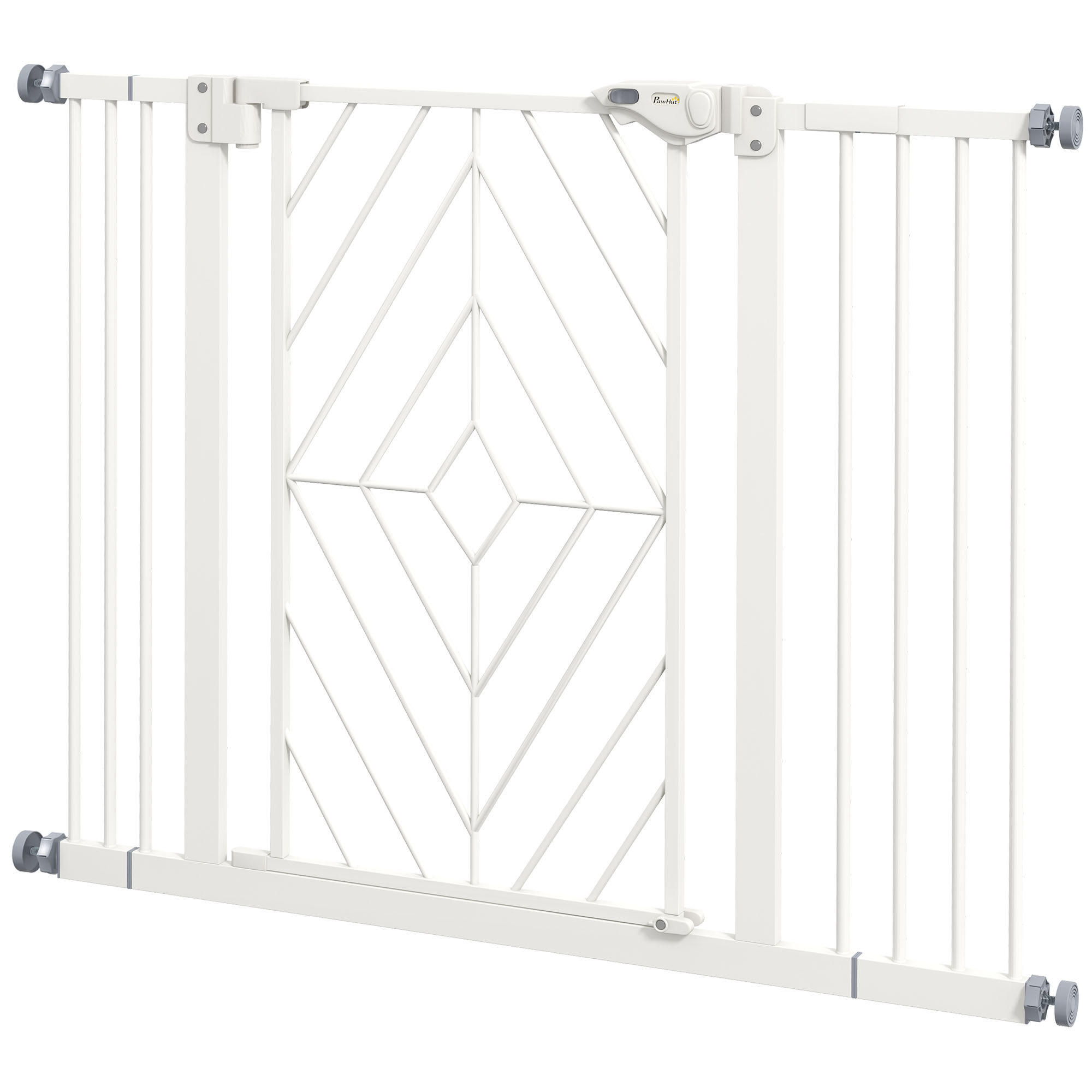 Türschutzgitter Treppenschutzgitter Absperrgitter Hundegitter, 100 cm x 4 cm x 76 cm, Weiß