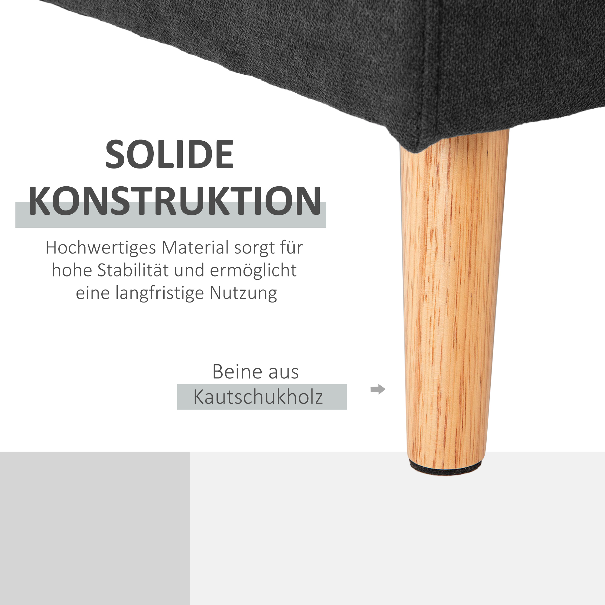 3-Sitzer-Sofa Sofa Couch Ecksofa, mit Chaiselongue, Knopfheftung, 193 x136 x 85 cm, Schwarz