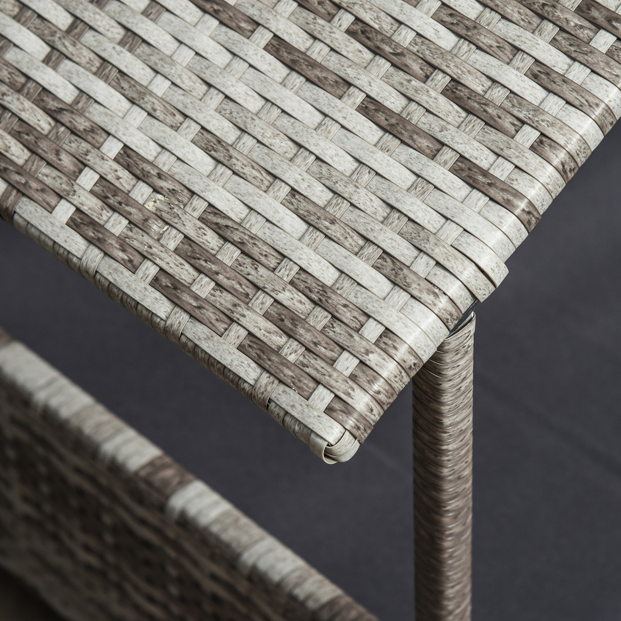 Hundehütte Haustierbett Hundekorb, wetterbeständig, abnehmbares Poster, Grau