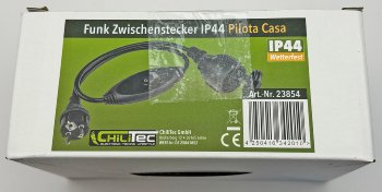 Funk-Steckdose für "Pilota Casa" IP44, Zwischenstecker 230V, 1000Watt
