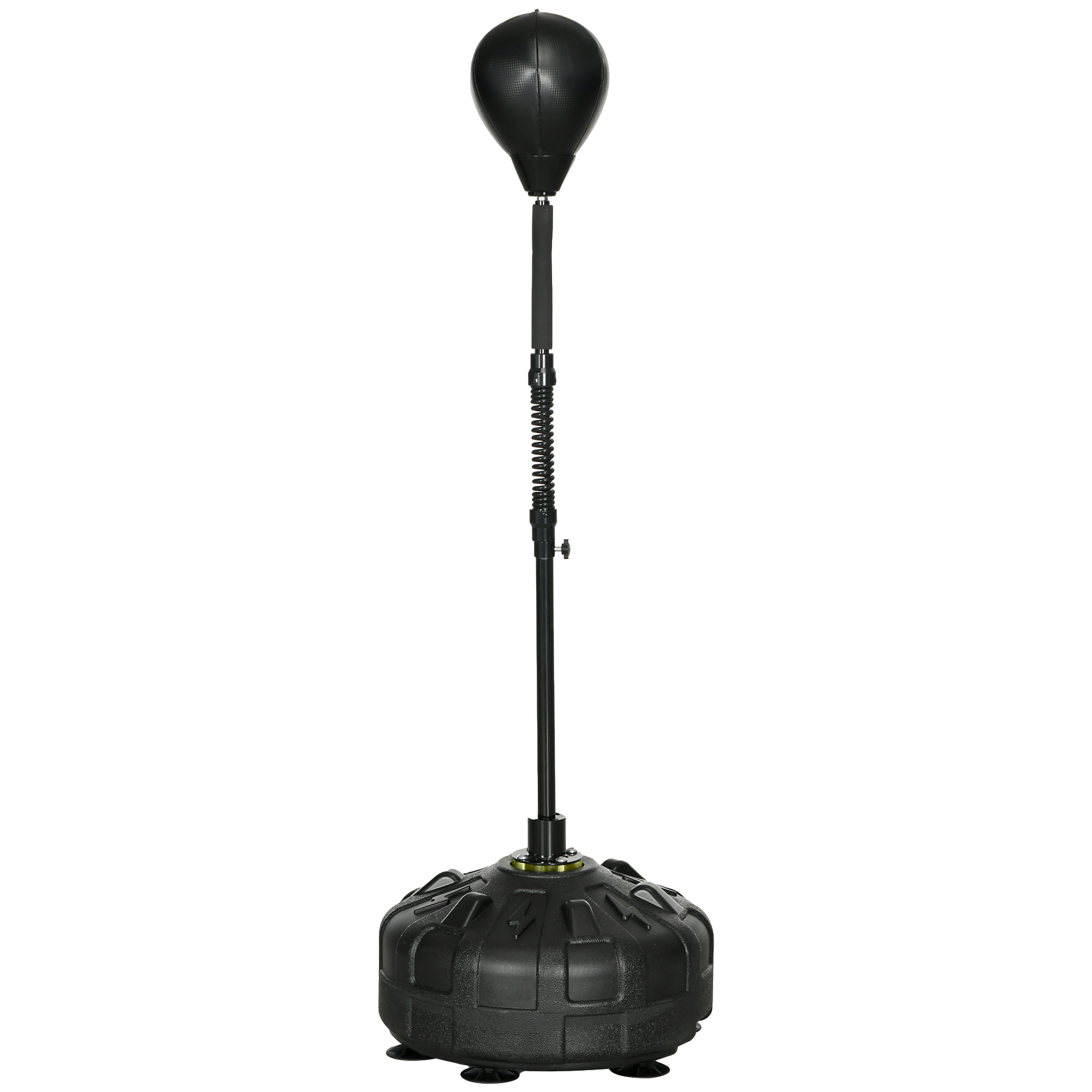 Punchingball, Boxständer, höhenverstellbar 145-180 cm, befüllbare Basis, Schwarz
