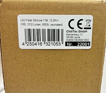 LED-Fluter SlimLine 11W, 12-24V=, IP65, 1012 Lumen, 4000K, neutralweiß