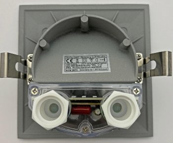 LED Wandeinbauleuchte "WEL Q14" / IP65, 14 LEDs, Aluminium, warmweiß