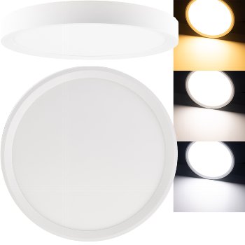 LED Deckenleuchte "Santano 23 CCT" / Ø 23cm, 18W, CCT 3000/4000/6000k