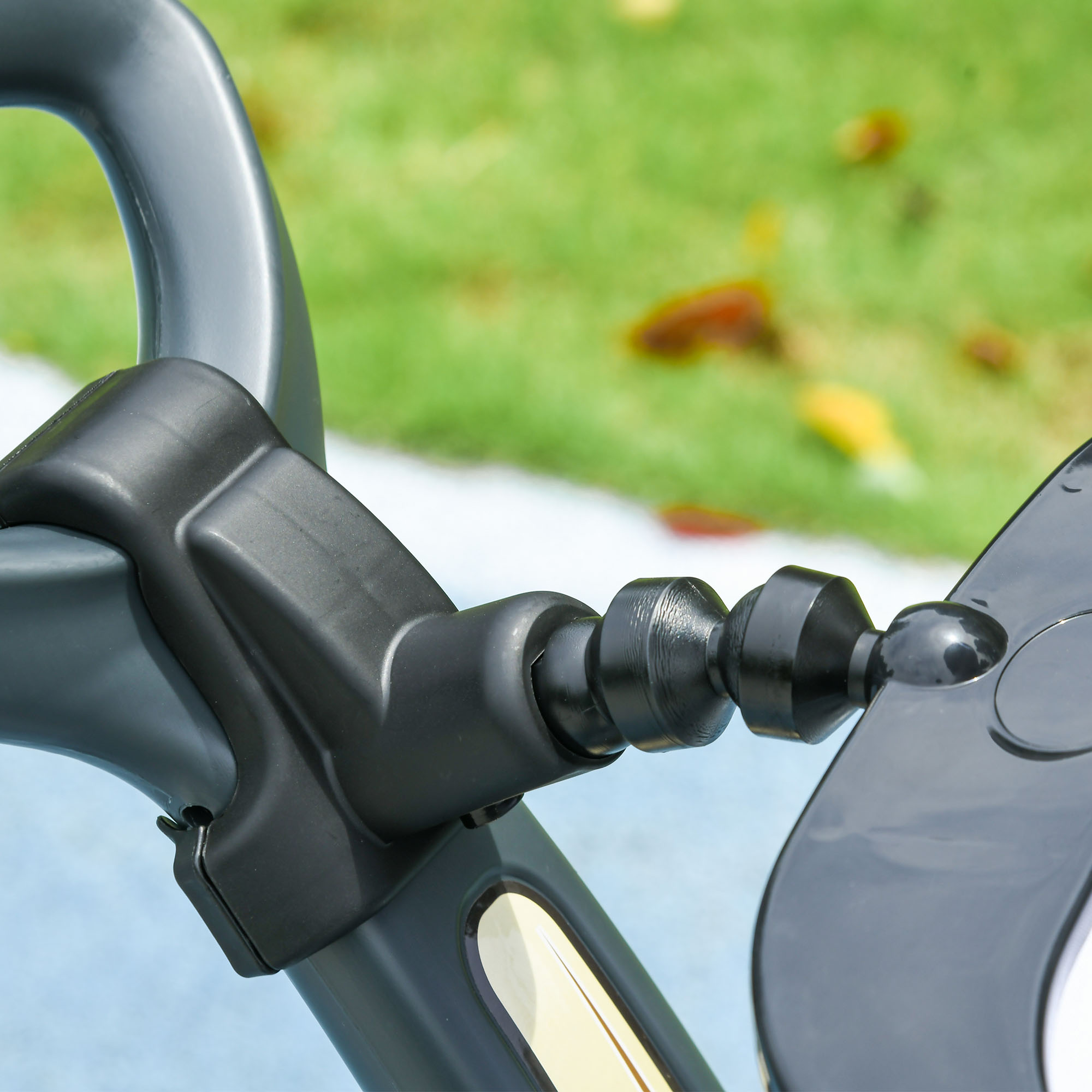 2-in-1 Rutschauto, abnehmbares Verdeck, Lichter, Musik, Hupe, Kunststoff und Metall, 96 x 39 x 90 cm, Weiß/Schwarz