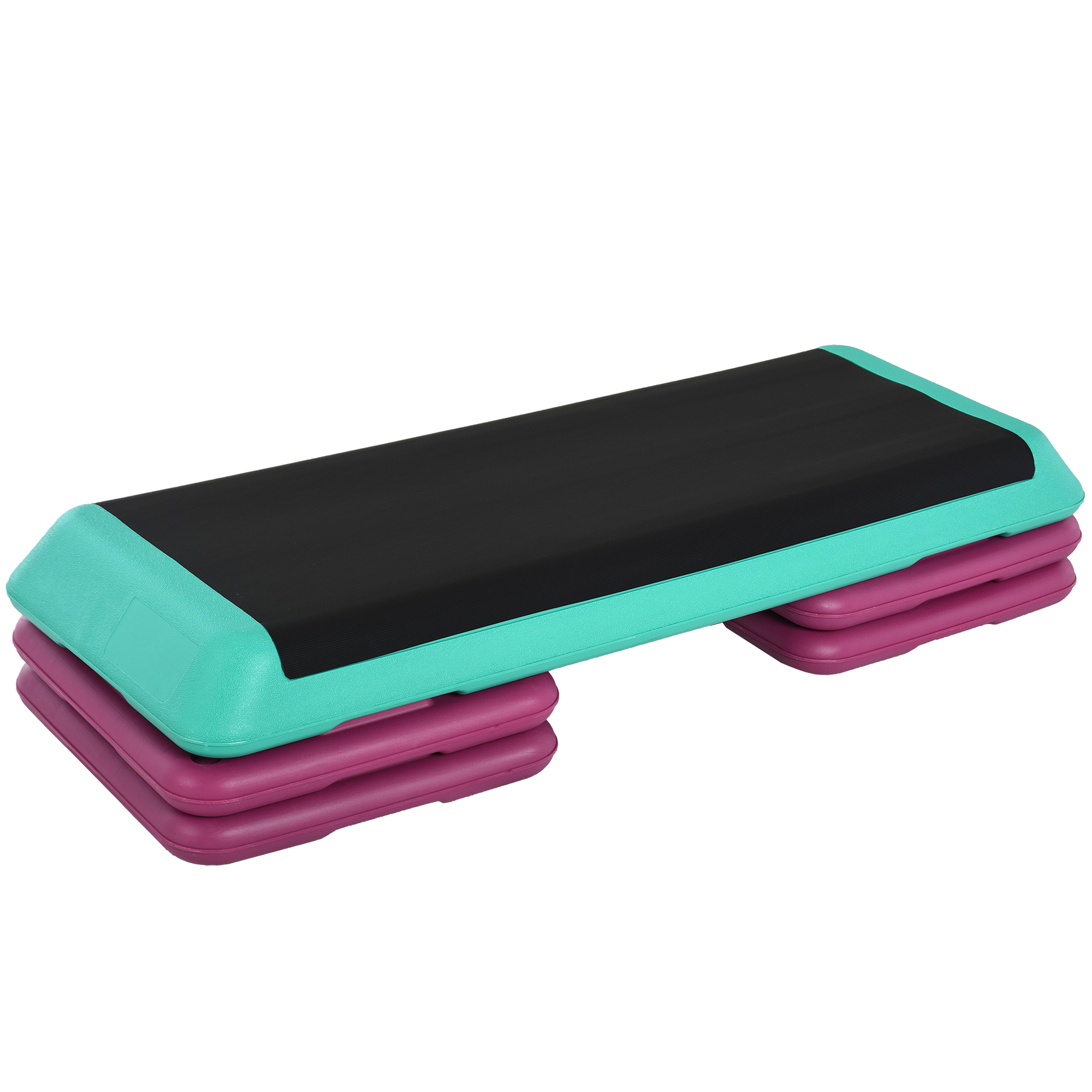 Steppbrett höhenverstellbar Fitness Stepper 3 Stufen (10/15/20 cm) Rutschfest Stepbench für Zuhause Fitnessstudio Büro Kunststoff Schwarz+Grün+Violett Steppbrett höhenverstellbar Fitness Stepper 3 Stufen (10/15/20 cm) Rutschfest Stepbench für Zuhause Fitnessstudio Büro Kunststoff Schwarz+Grün+Violett