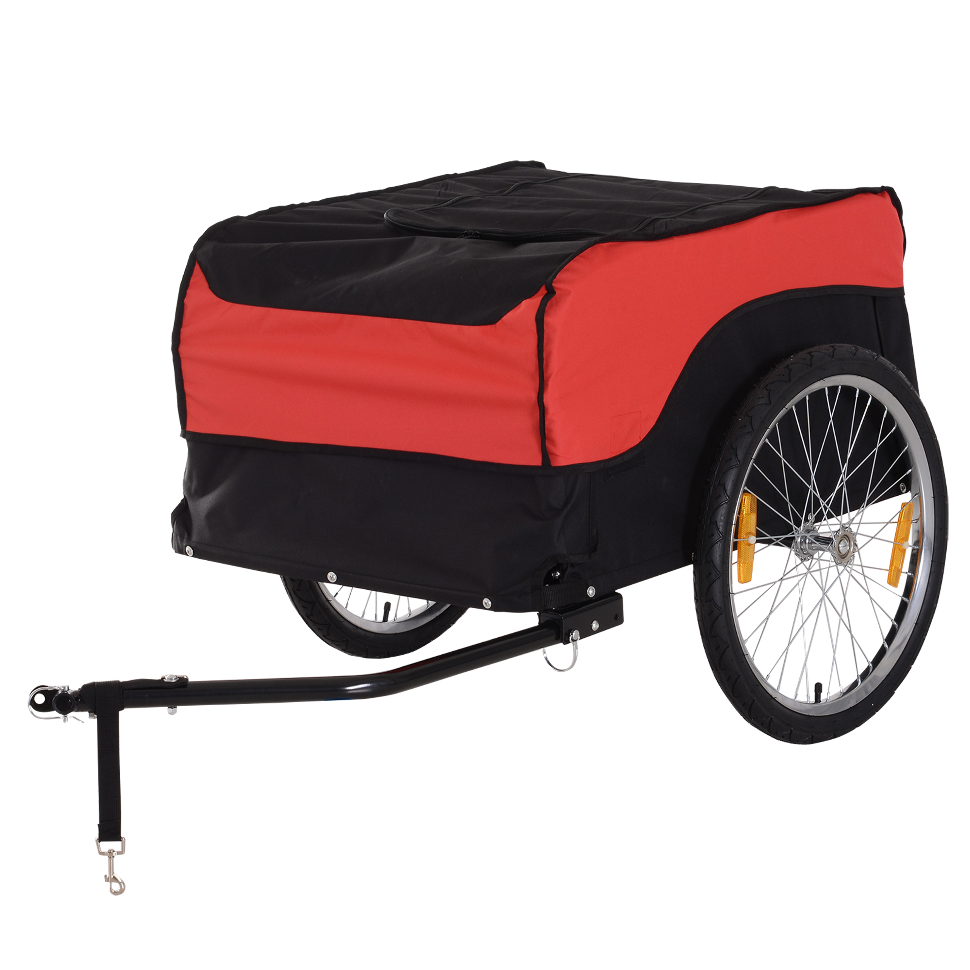 Transportanhänger Lastenanhänger Fahrrad Anhänge Lasten-Fahrradanhänger CargoTrailer (Rot-Schwarz) Transportanhänger Lastenanhänger Fahrrad Anhänge Lasten-Fahrradanhänger CargoTrailer (Rot-Schwarz)