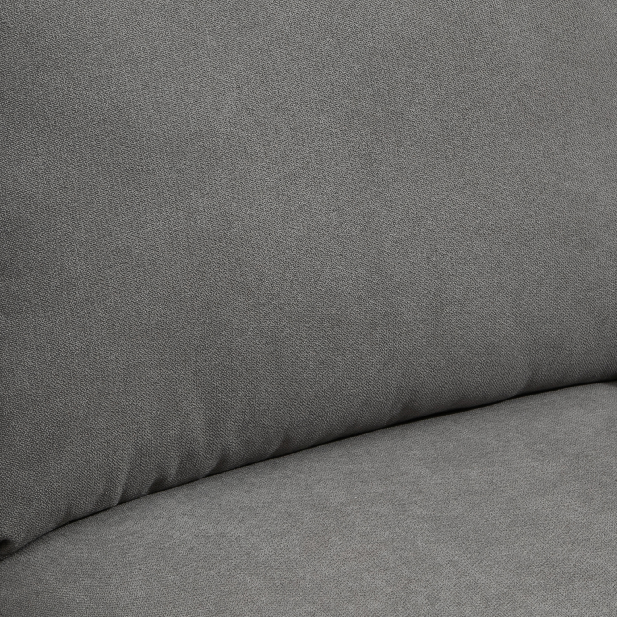 Ecksofa mit Schlaffunktion, 3-Sitzer-Sofa mit Bettkasten und Kissen, Eckcouch, L-Form Couch, Stoffbezug, Grau