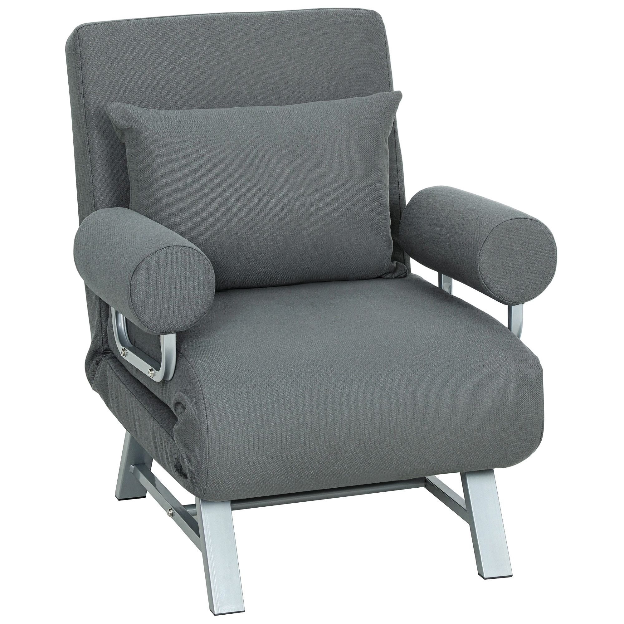 Schlafsessel, Polstersessel, zum Gästebett umwandelbar, ergonomisch, Dunkelgrau