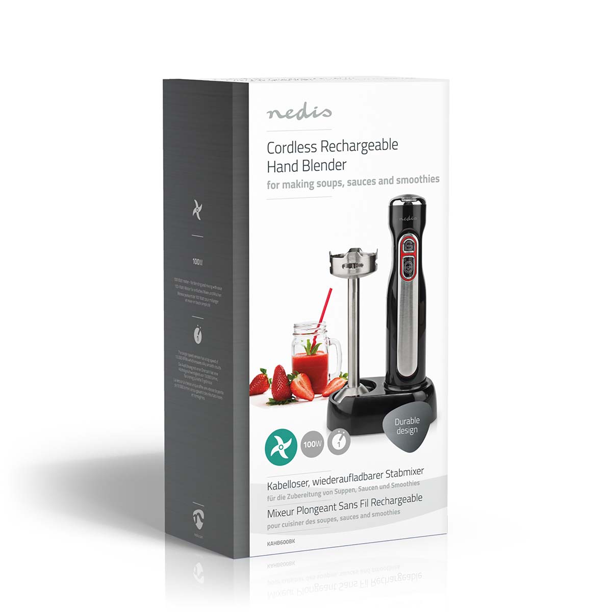 Stabmixer | 100 W | Geschindigkeitseinstellung: 1 Geschindigkeitsstufe | schwarz / Silber