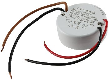 LED-Trafo KS-12R 12W, 3-45V= rund / Ein 220-240V, Aus 350mA Konstantstrom