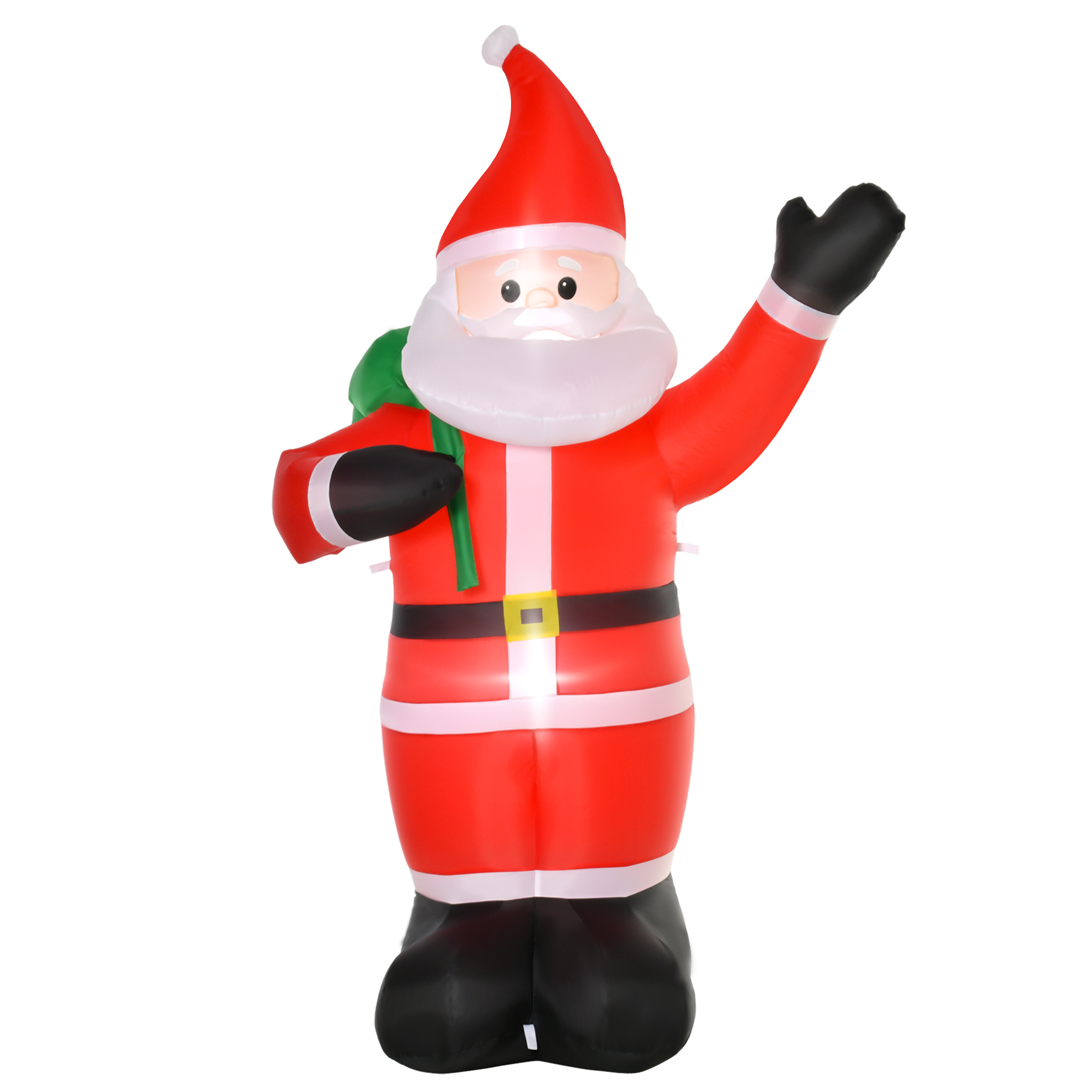 Weihnachtsmann, 2,40 m groß, mit LED-Beleuchtung, selbstaufblasende Gartendeko Weihnachtsmann, 2,40 m groß, mit LED-Beleuchtung, selbstaufblasende Gartendeko