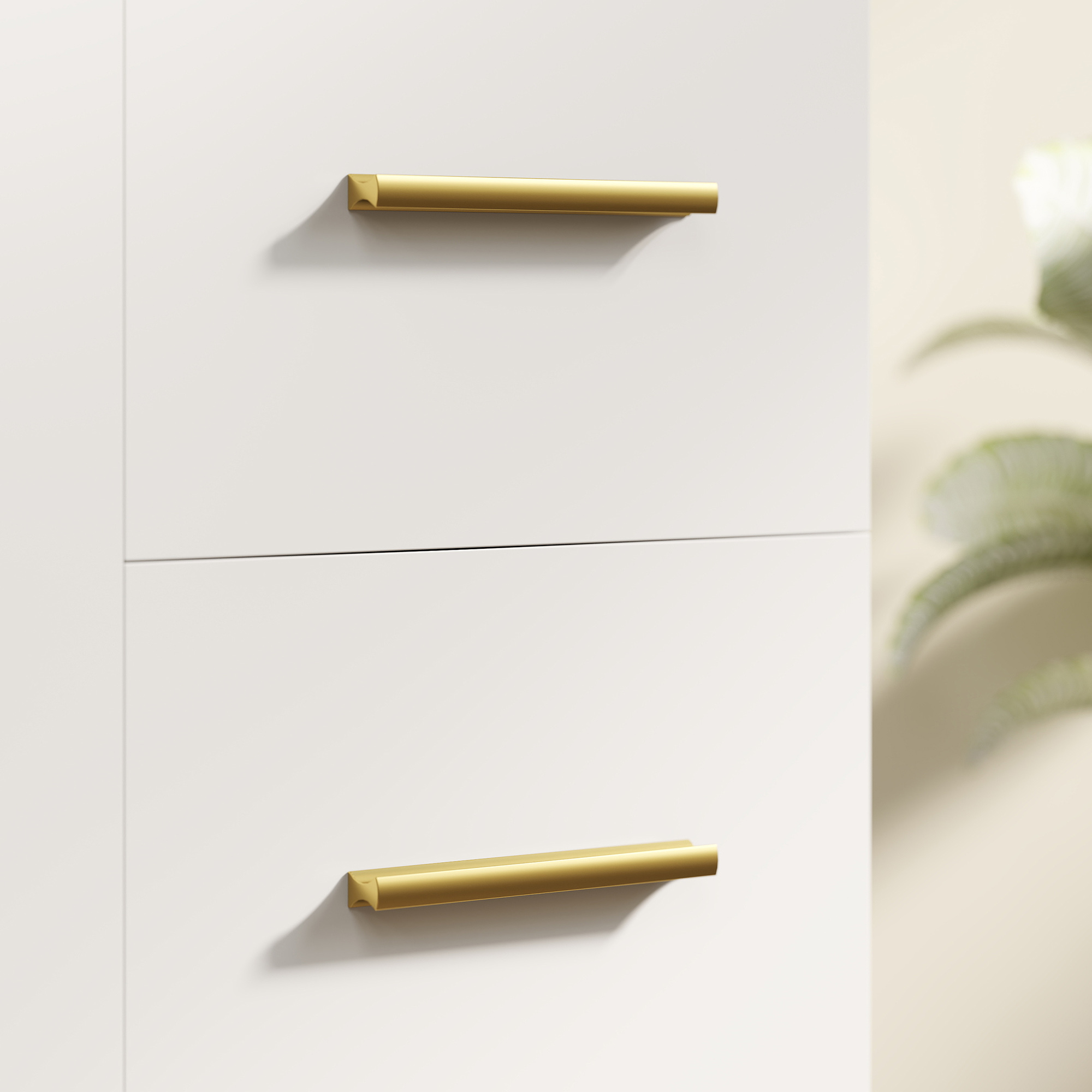 Badezimmer-Unterschrank, 3-stufiges Design, MDF, Spanplatte, Weiß