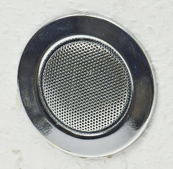 Decken-Einbaulautsprecher "CTE-8W" / Halogen-Look, 8cm Ø, 6cm Einbau, chrom