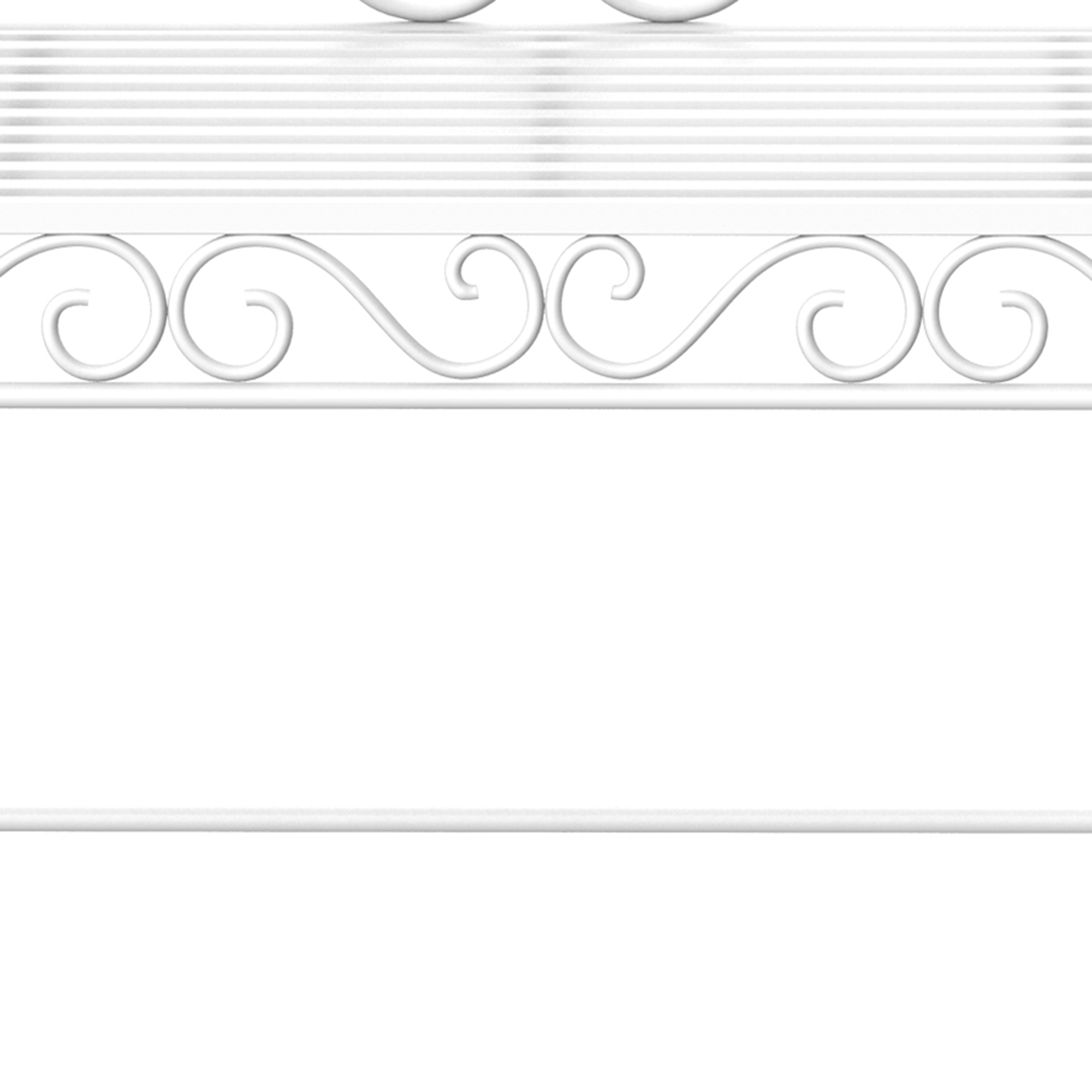 2-Sitzer Gartenbank robust, Parkbank rostfrei Sitzbank Bank Gartenmöbel 111 x 50 x 98cm, Weiß