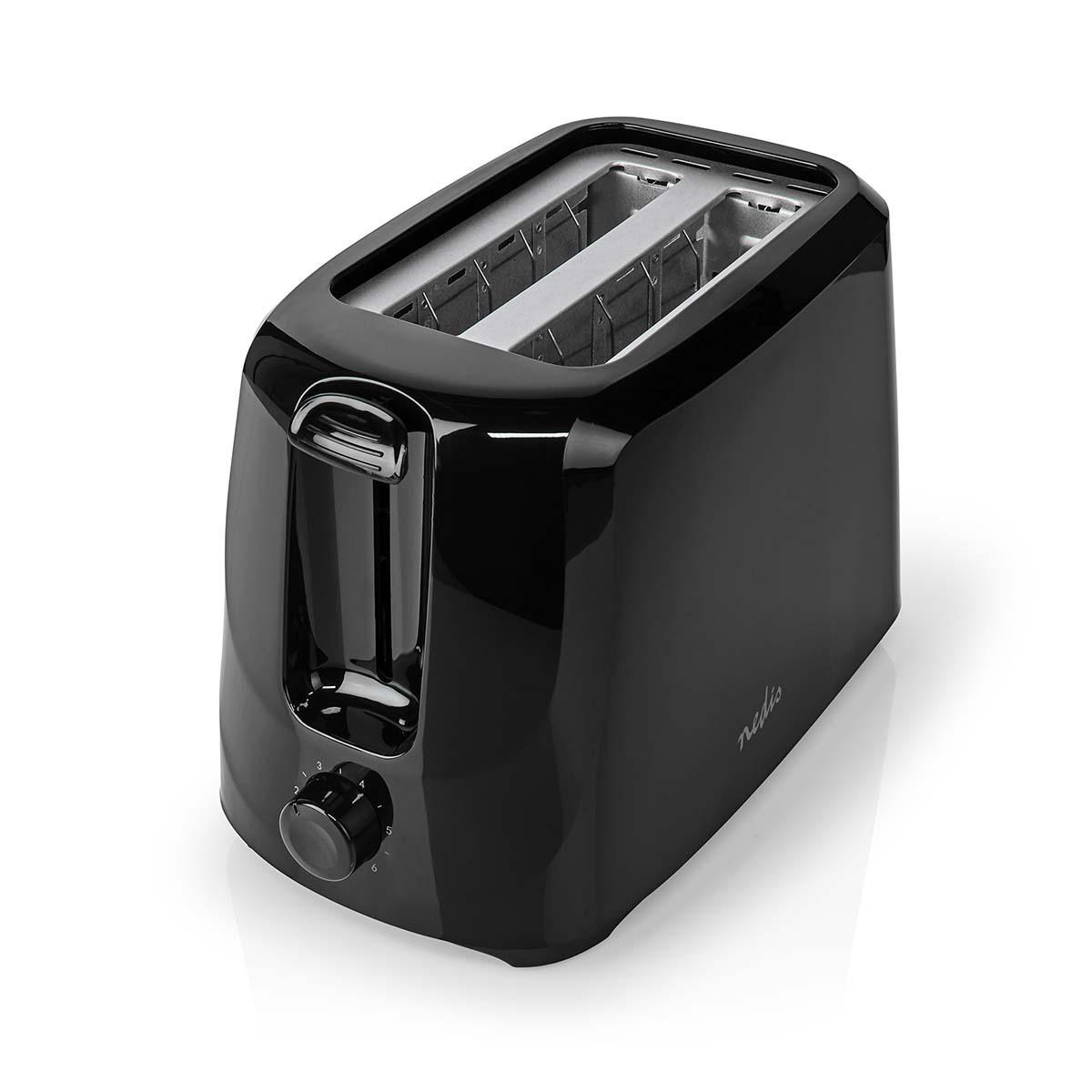 Toaster | 2 Brotscheiben | 2 Steckplätze | Bräunungsstufen: 6 | schwarz