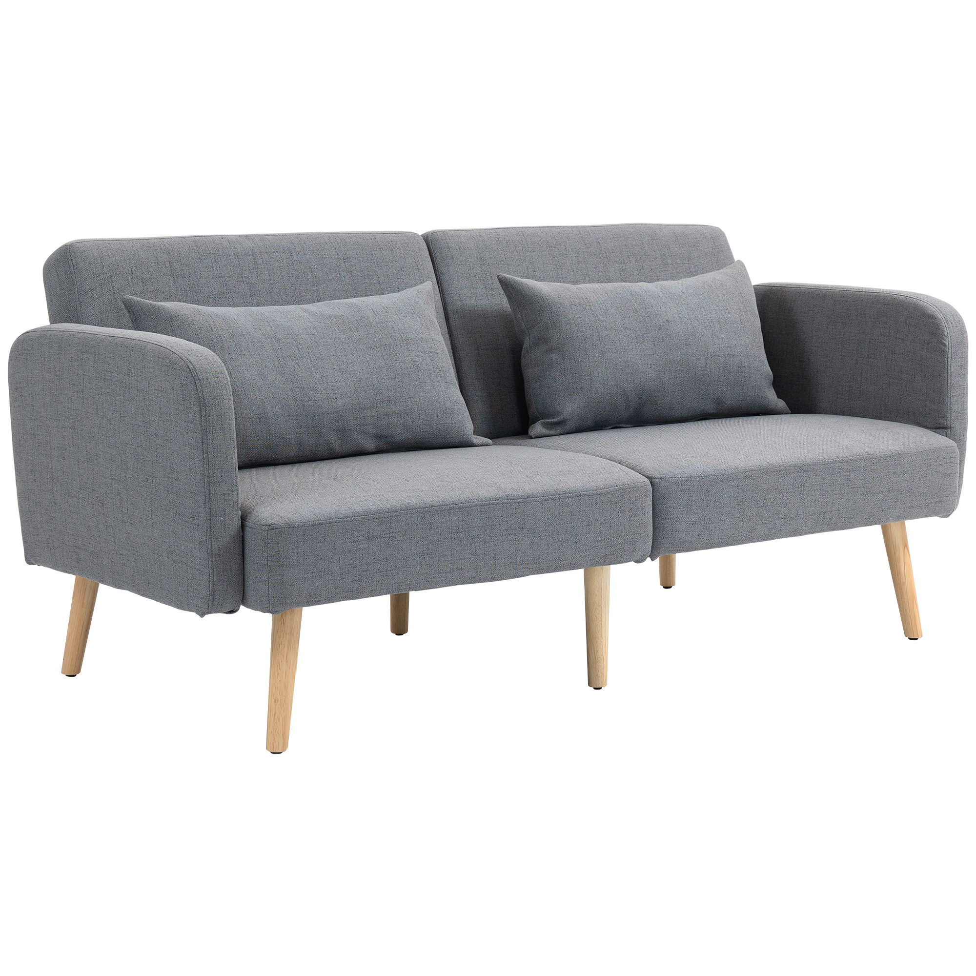 3-Sitzer Schlafsofa, Gäste-Doppelbett, bis 240 kg, Klapplehnen, Holzrahmen, 170 x 83 x 80 cm, Grau 3-Sitzer Schlafsofa, Gäste-Doppelbett, bis 240 kg, Klapplehnen, Holzrahmen, 170 x 83 x 80 cm, Grau