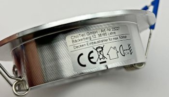 Einbaustrahler "CTE-84R"  Rund Ø84mm, Einbau Ø68mm, schwenkbar, Clip Ring