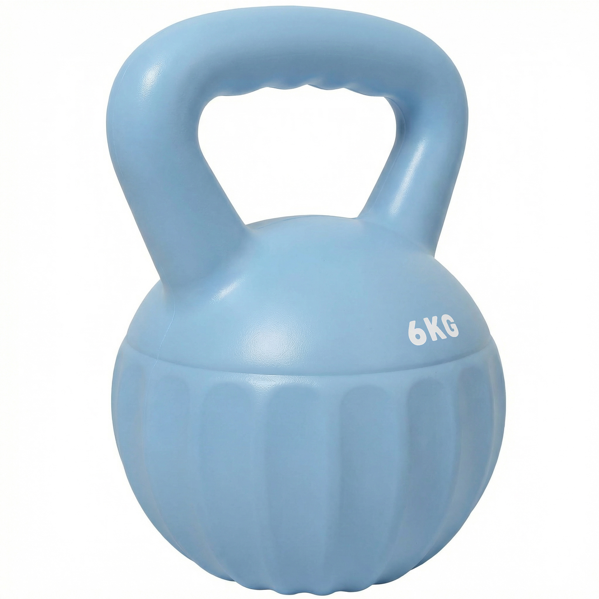 Kettlebell Kugelhantel 6 kg Gewicht-Hantel mit Sand befüllt für Anfänger Zuhause Krafttraining 17 x 17 x 23 cm Blau