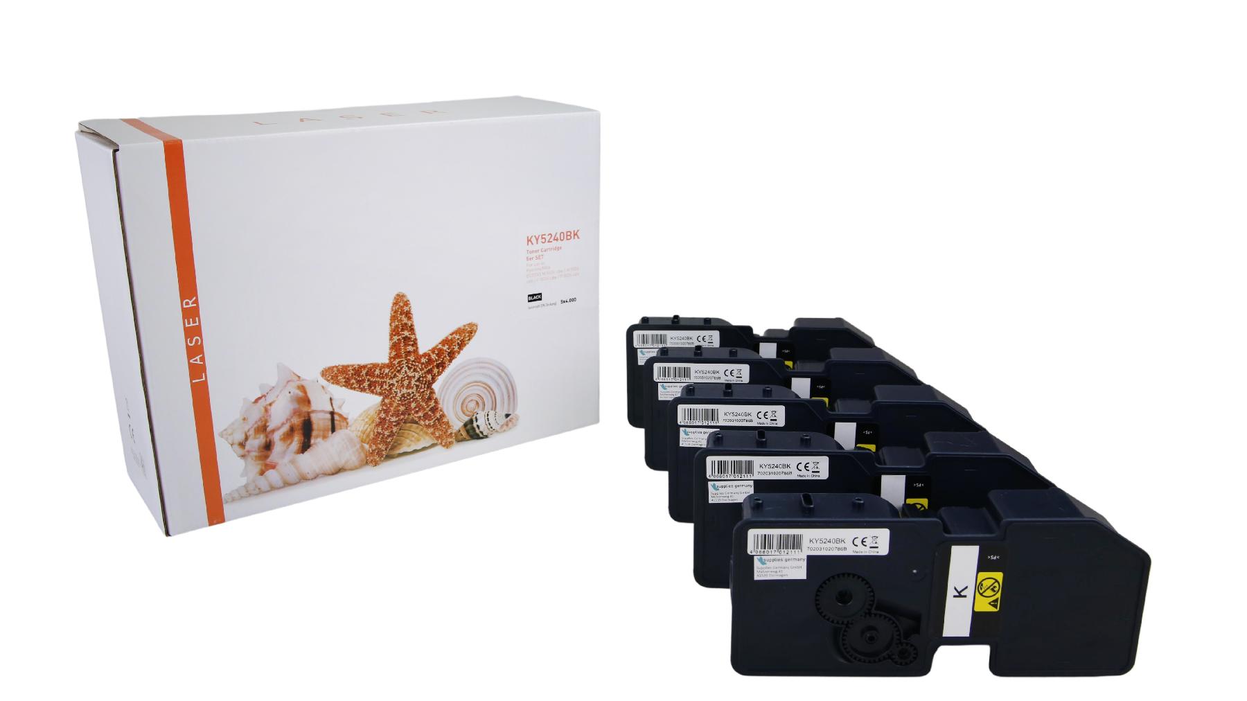 5er Set TK5240BK alternativ Toner black für Kyocera / TK5240BK / 5x4.000 Seiten 5er Set TK5240BK alternativ Toner black für Kyocera / TK5240BK / 5x4.000 Seiten
