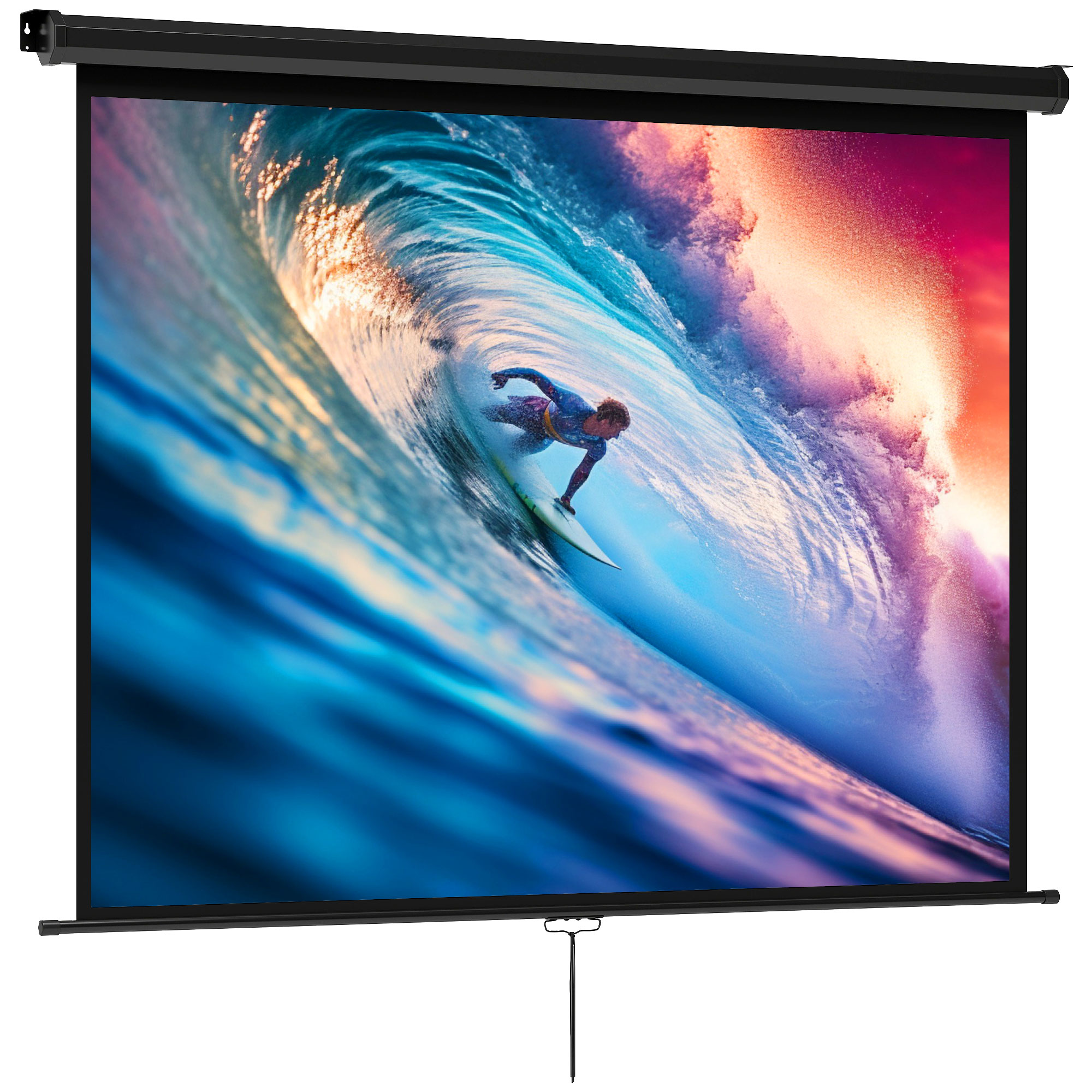 Beamer Leinwand 171 x 128 cm 84 Zoll 4:3 HD 4K Projektionsleinwand Kunststoff, Metall Heimkino