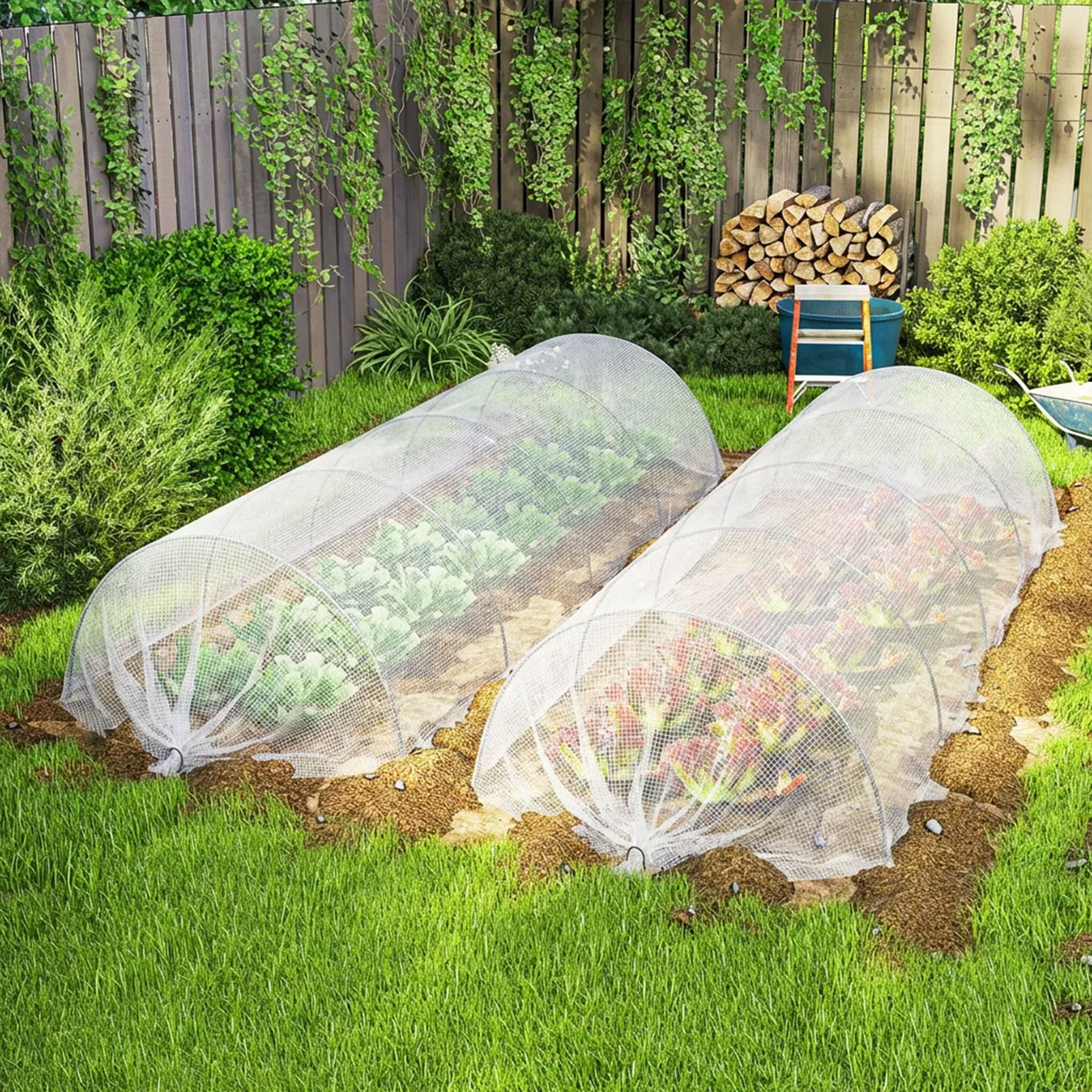 Abdeckplane wasserdicht 4 x 6 m 140g/m² Gewebeplane Robuste Reißfeste UV-stabil Schutzplane mit verstärkten Ösen Weiß