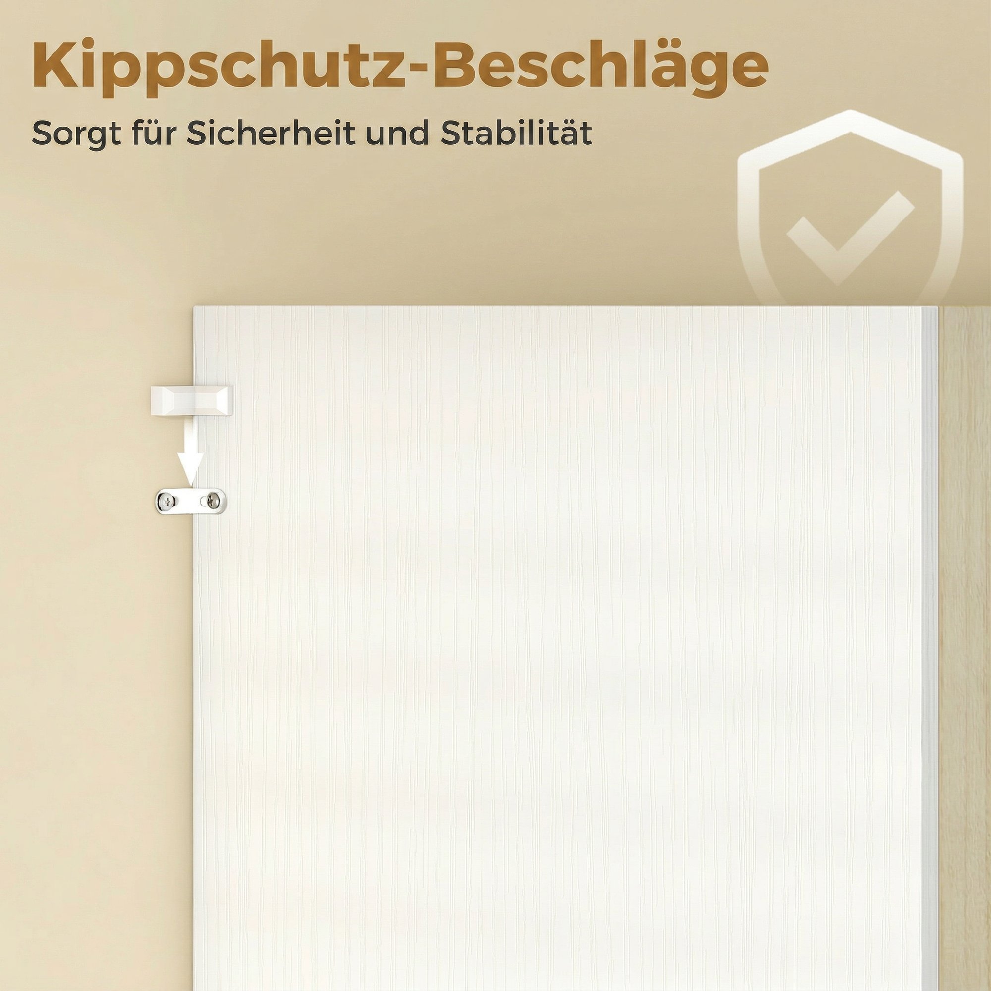 170 cm Küchenschrank, Moderner Schrank mit offenem Fach, verstellbaren Regalen, Naturholz-Optik