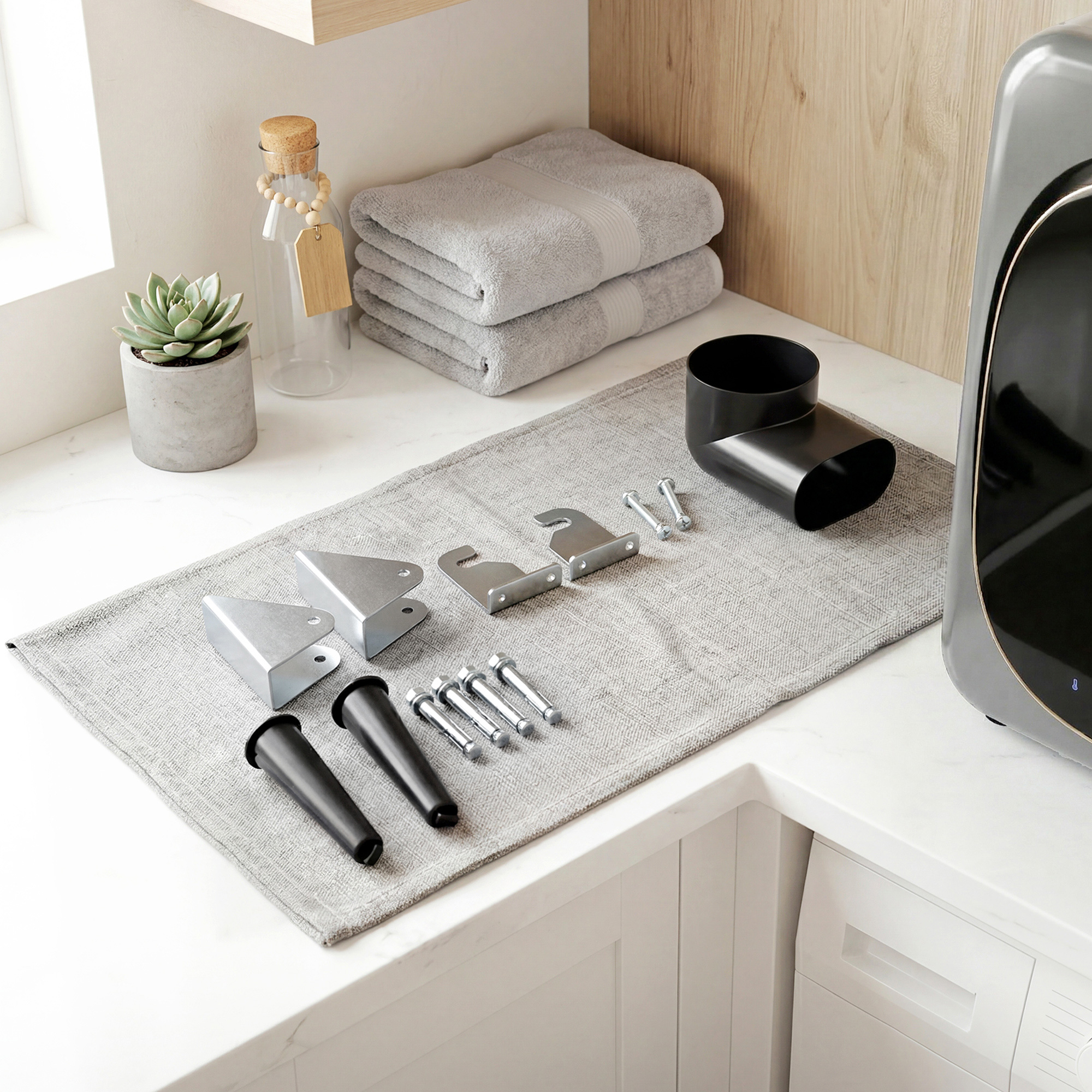 Ablufttrockner 2,5 kg mit Smart-Modus, 800 W Kompakttrockner mit Edelstahltrommel, Silber