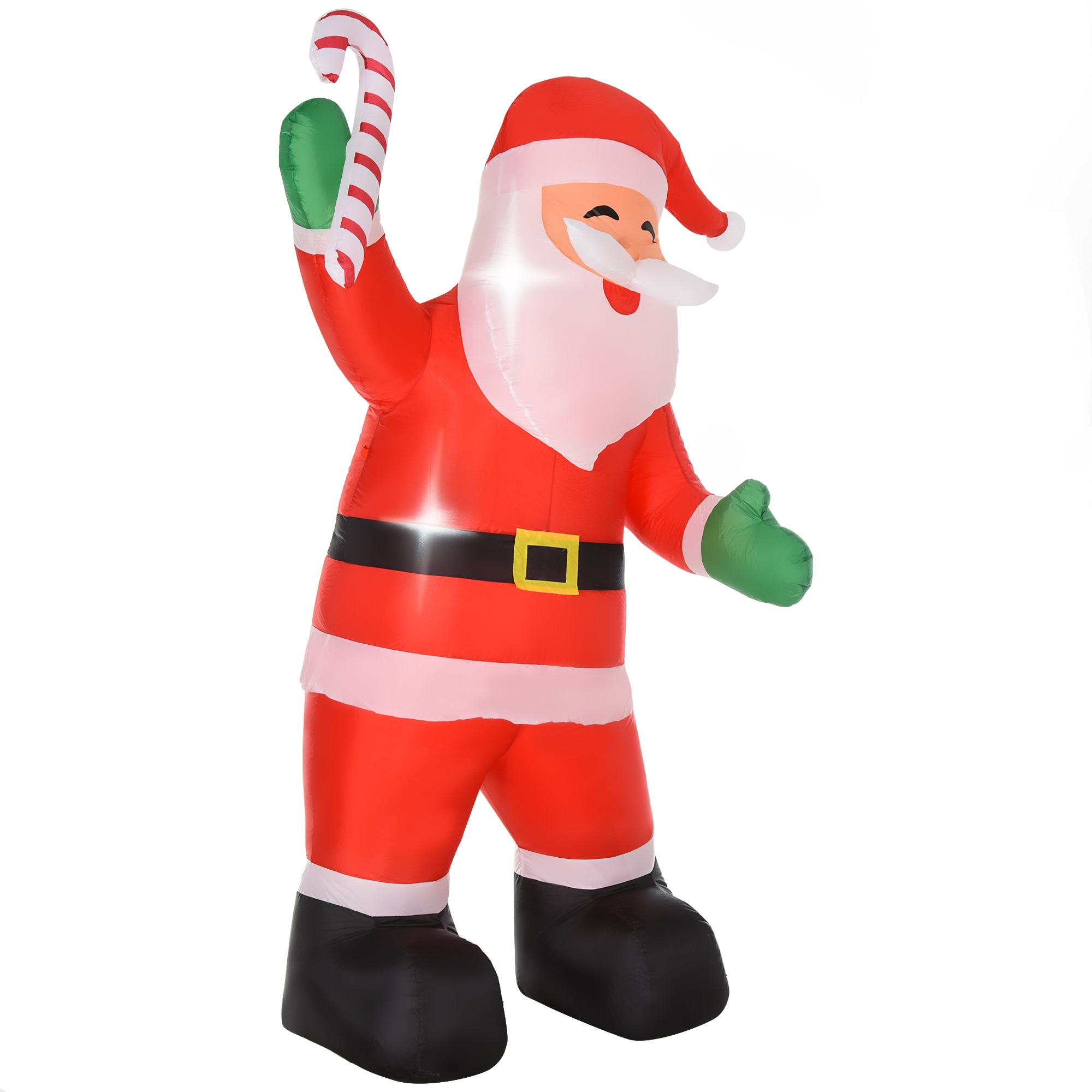 Aufblasbar Weihnachtsdeko, 2,4 m Weihnachtsmann mit LED-Beleuchtung, Zuckerstange für Innen- und Außenbereich Aufblasbar Weihnachtsdeko, 2,4 m Weihnachtsmann mit LED-Beleuchtung, Zuckerstange für Innen- und Außenbereich