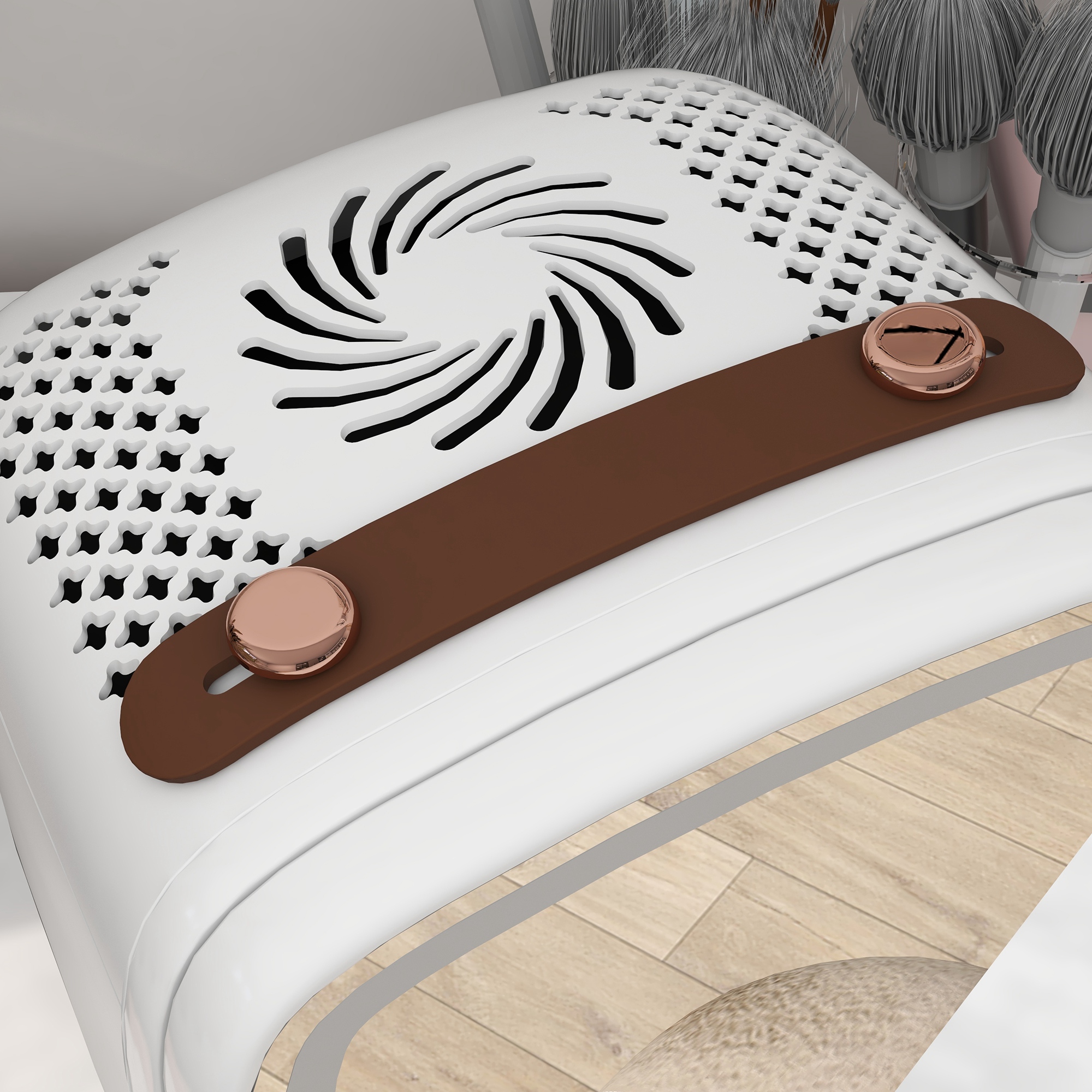 Minikühlschrank für Kosmetikprodukte, Getränke und Snacks, tragbar, mit beleuchtetem Spiegel, leiser Betrieb, 6L, Weiß