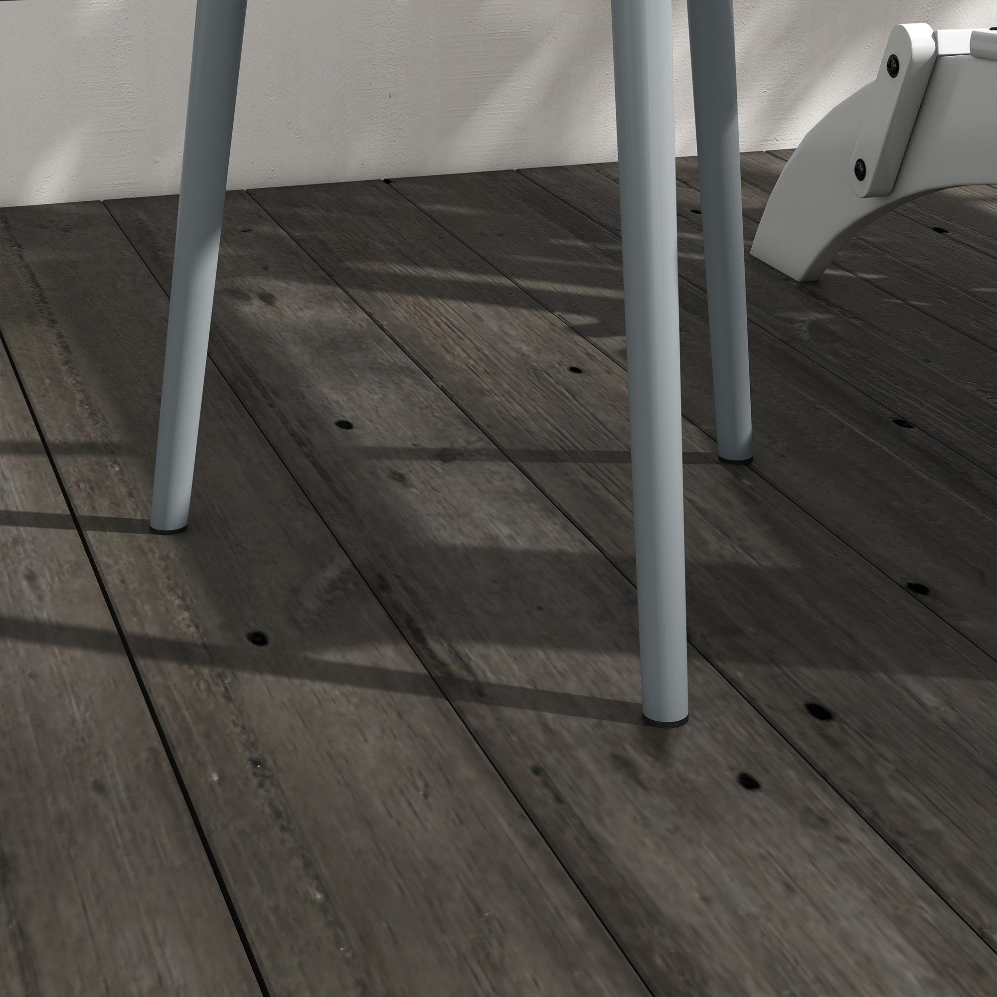 Beistelltisch, Couchtisch, Gartentisch, Terrassentisch für Garten, Balkon, Stahl, 40 x 40 x 50 cm, Grau