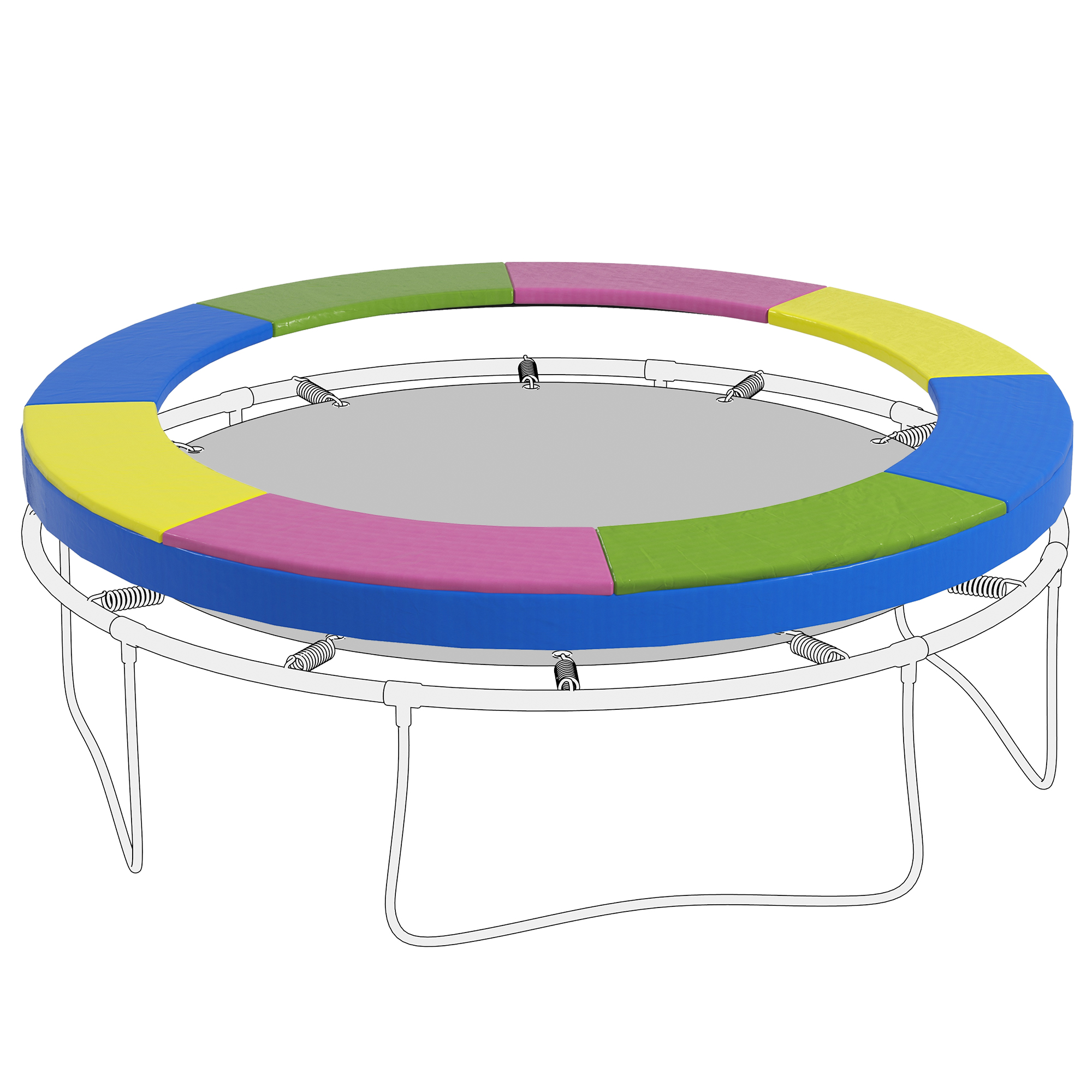Ersatz-Randabdeckung für Trampoline, wasserfest, reißfest, Ø244 cm, bunt Ersatz-Randabdeckung für Trampoline, wasserfest, reißfest, Ø305 cm, bunt