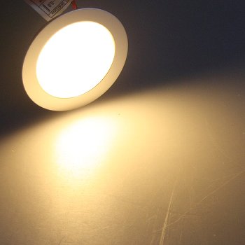 LED Einbauleuchte "EBL Slim WW", IP67,1W, 50lm, Alu matt, warmweiß, Ø55mm