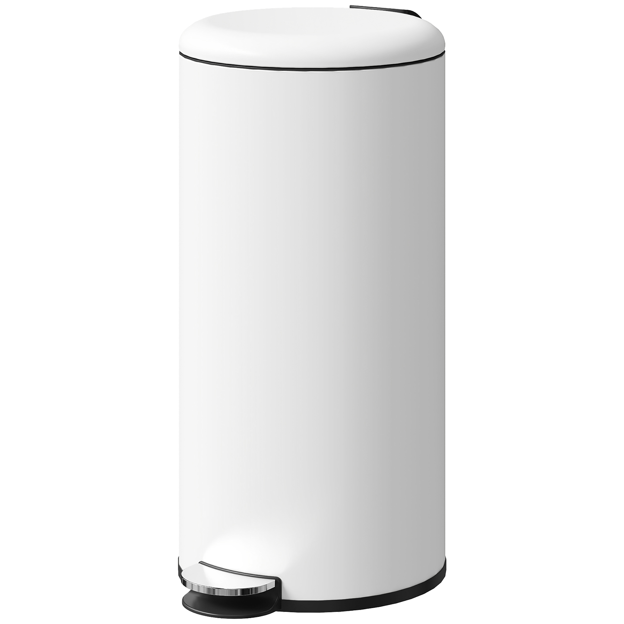 Mülleimer 30L, Treteimer, einrastbarer Deckel, Pedal, fleckenresistent, Cremeweiß Mülleimer 30L, Treteimer, einrastbarer Deckel, Pedal, fleckenresistent, Cremeweiß
