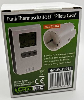 Funk-Thermostat SET "Pilota Casa", IP20, max. 70m, max. 2300W