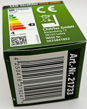 LED Strahler GU10 "H55 SMD", 120°, 3000k, 444lm, 230V/4W, warmweiß