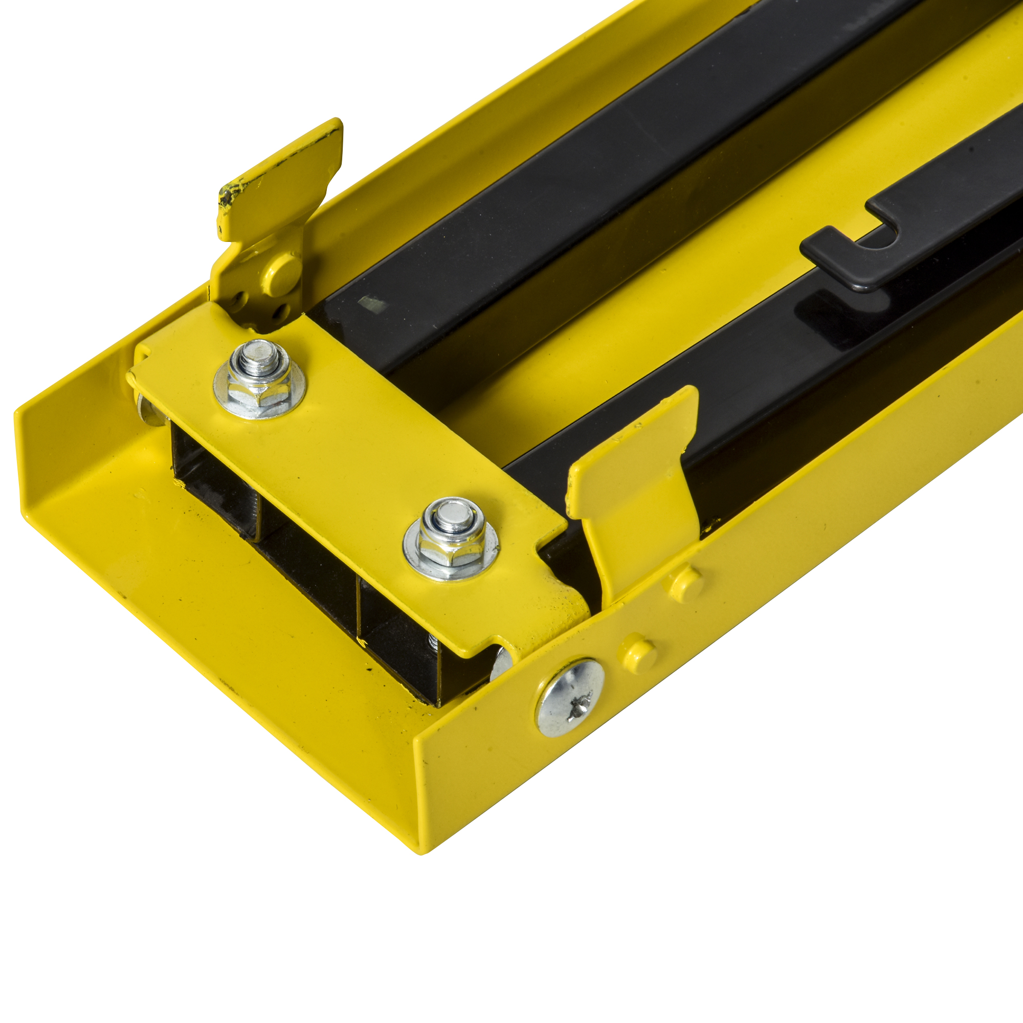 2er-Set Sägepferd Arbeitsbock Unterstellbock Klappbar rutschfest Stahl Gelb Schwarz 100 x 49 x 62-90 cm Belastbarkeit 100 kg