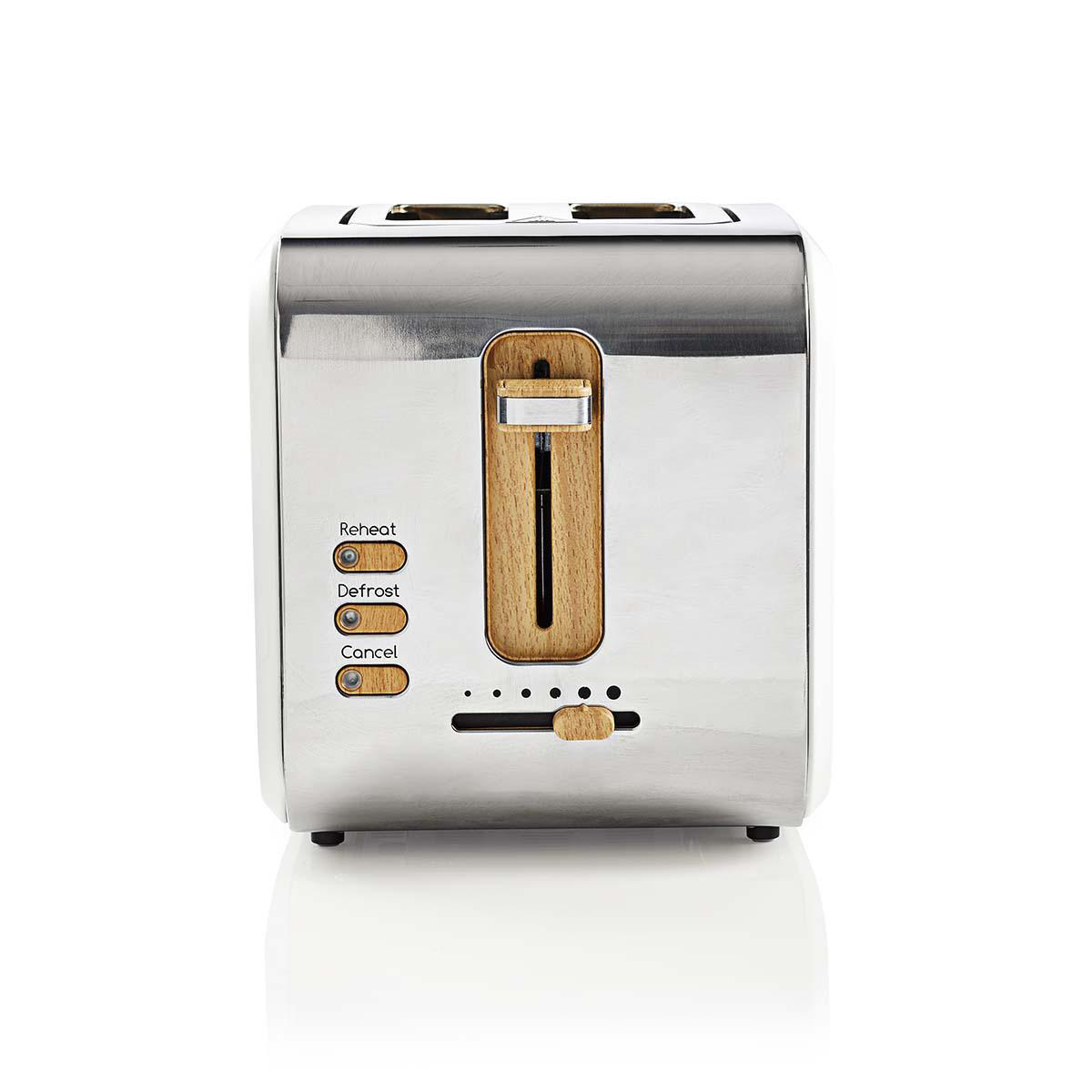 Toaster | Soft Touch Serie | 2 Brotscheiben | 2 Steckplätze | Bräunungsstufen: 6 | Auftaufunktion | Weiss