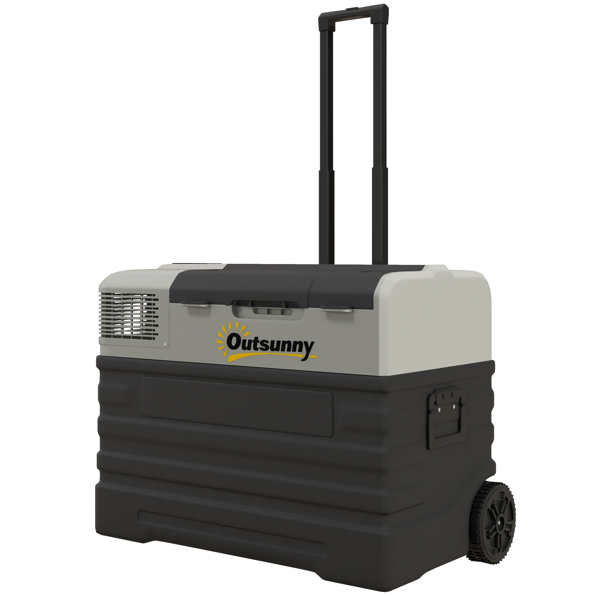 Autokühlschrank, Kühlbox, mobil, 56L -20? bis 20?, 69x43x54cm, Schwarz/Grau