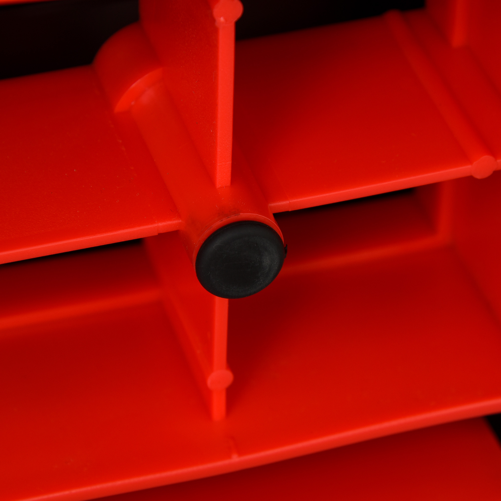 Aerobic-Stepper 2-stufig höhenverstellbar 68 x 28 x 15 cm Schwarz+Grau+Rot