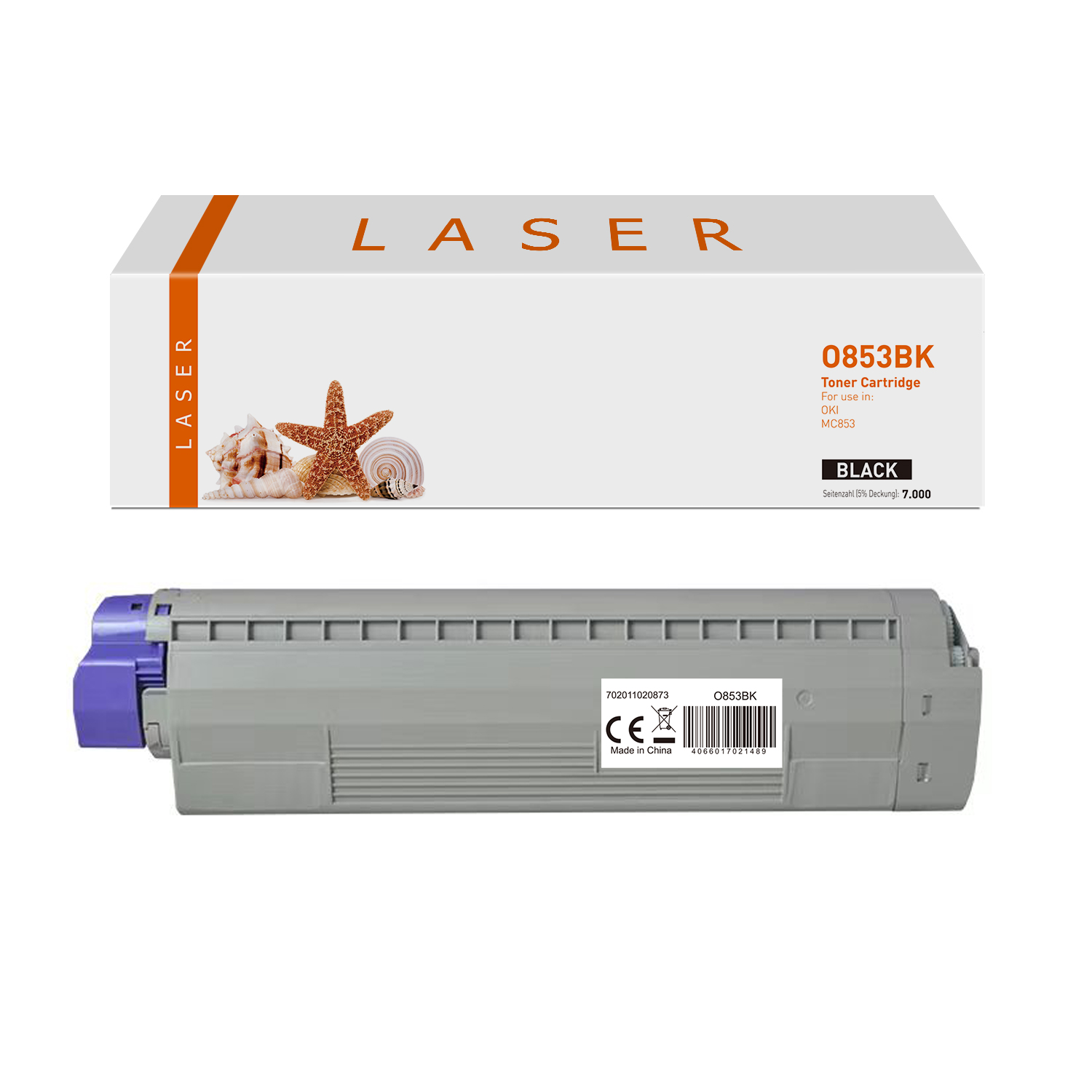 MC853schwarz alternativ Toner schwarz für Oki / 45862840 / 7.000 Seiten