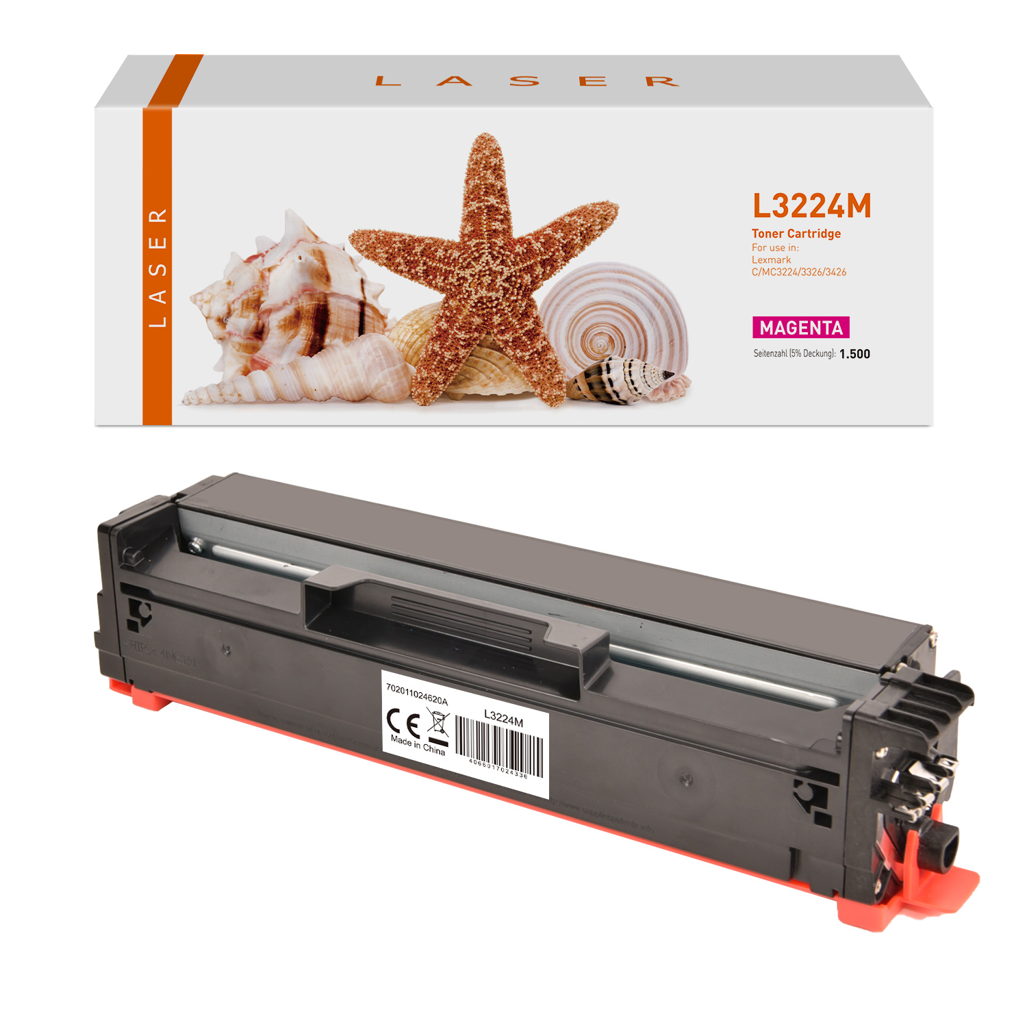 C3224M alternativ Toner magenta für Lexmark / C3220M0 / 1.500 Seiten C3224M alternativ Toner magenta für Lexmark / C3220M0 / 1.500 Seiten