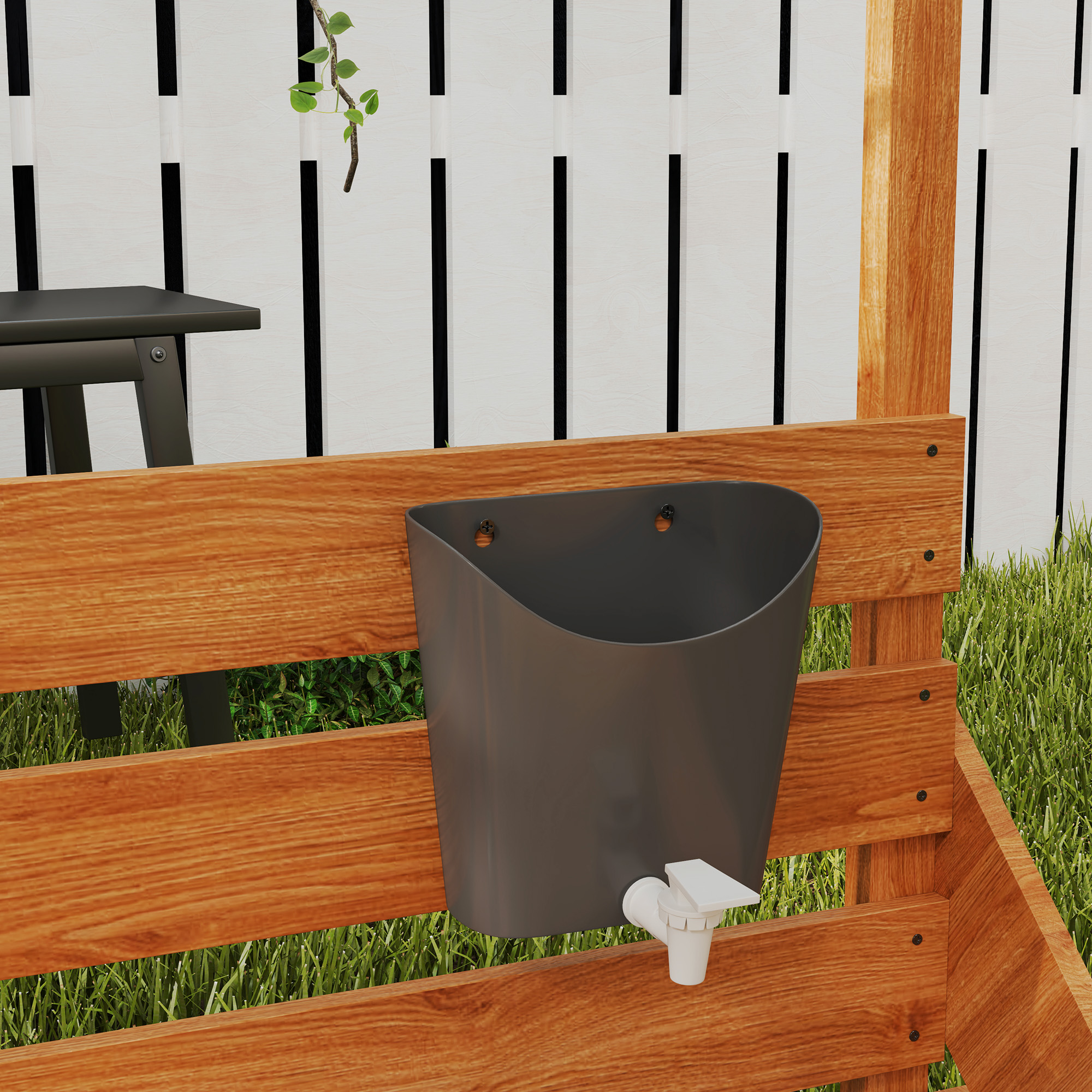 Sandkasten mit Sonnendach Piratenschiff, inkl. Kinderküchenspielset, Massivholz, 180 x 103 x 144,5 cm, Grün