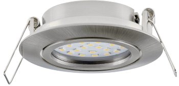 LED-Einbauleuchte "Flat-26" warmweiß / 80x26mm, 3W, 370lm, Edelstahl gebürstet