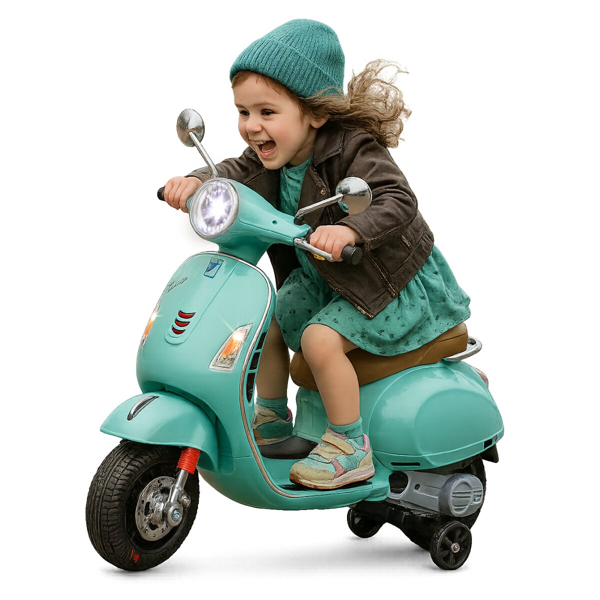 Kindermotorrad Vespa GTS 125 mintgrün Li-Power 12.6