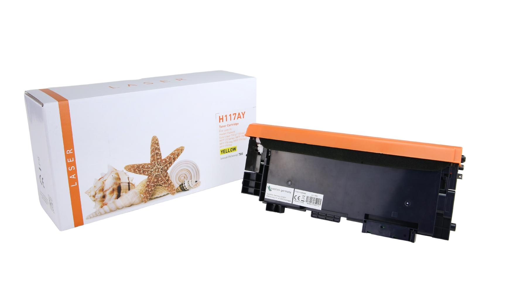 117AY alternativ Toner yellow für HP / W2072A / 700 Seiten 117AY alternativ Toner yellow für HP / W2072A / 700 Seiten