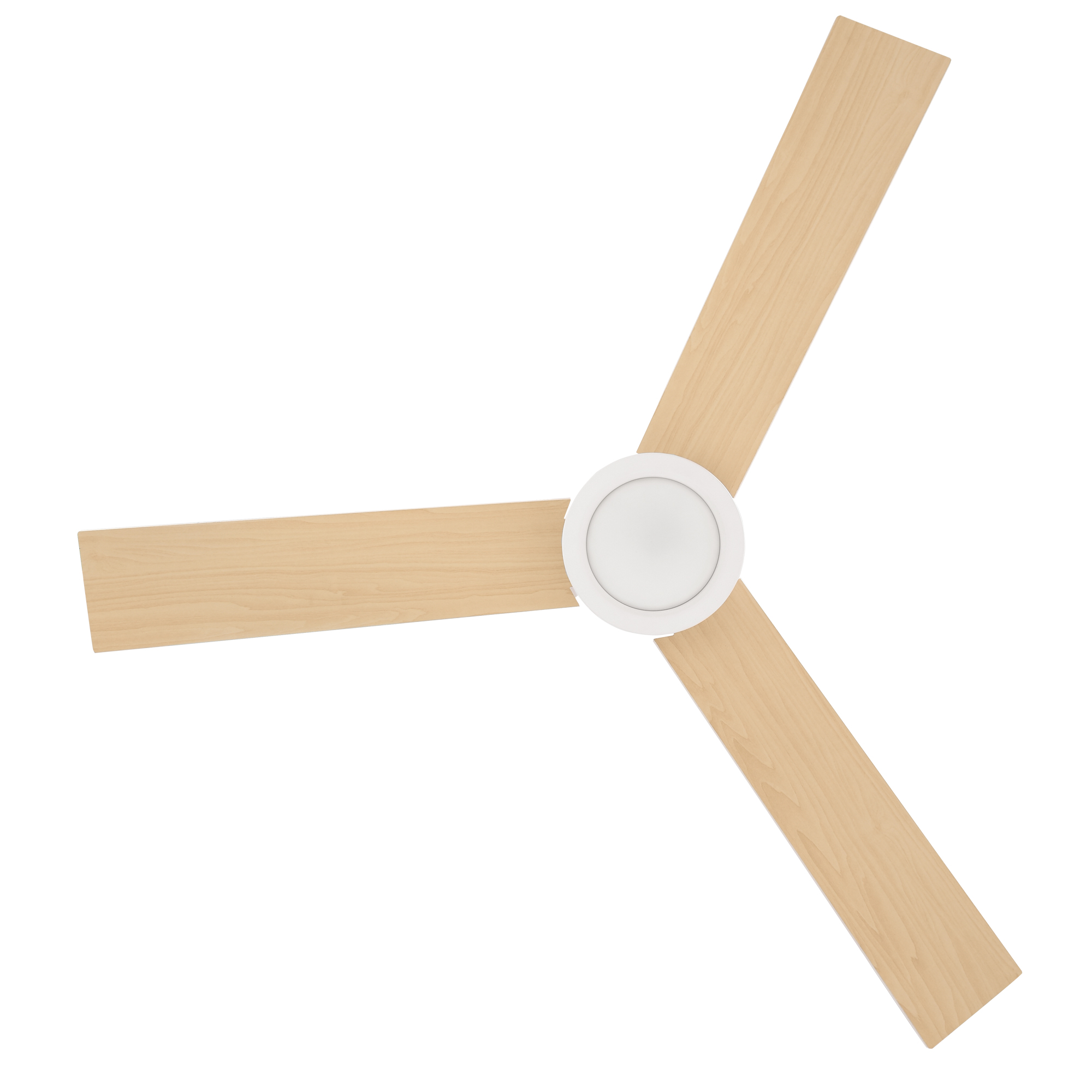 Deckenventilator mit LED-Licht, 2-in-1 Design, mit Timer, Fernbedienung, Deckenlampe mit Ventilator, Weiß+Naturholz