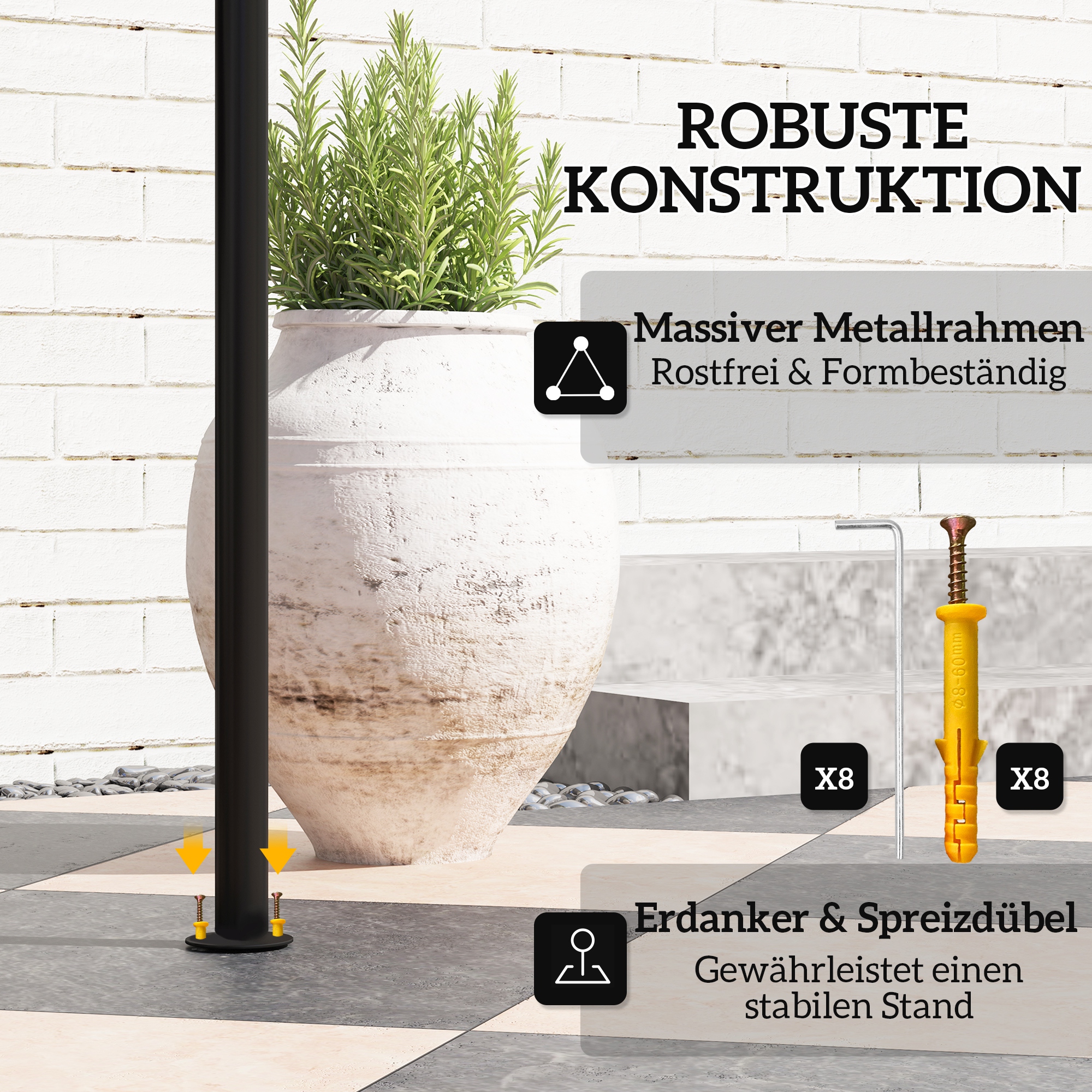 Grillpavillon 242x232x248 cm wasserabweisend flammhemmend Gartenpavillon mit Doppelschichtdach Beige