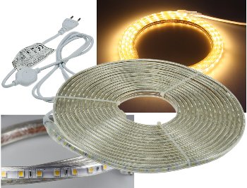 LED-Stripe "Ultra-Bright" 230V, 10m, 600 Lumen/Meter, warmweiß